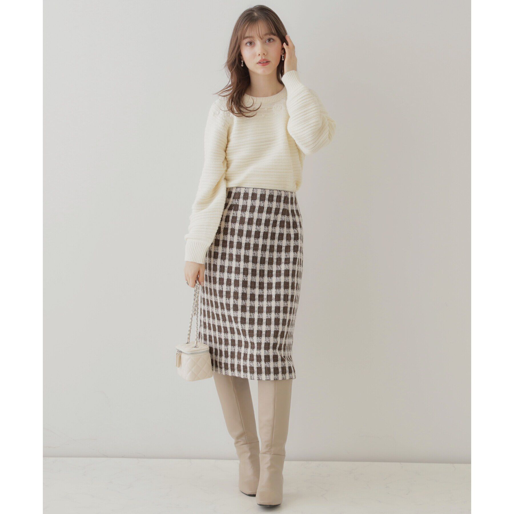 Couture broach「【レディな華やかニット】エンブロフラワーニット」|ニット・セーター|