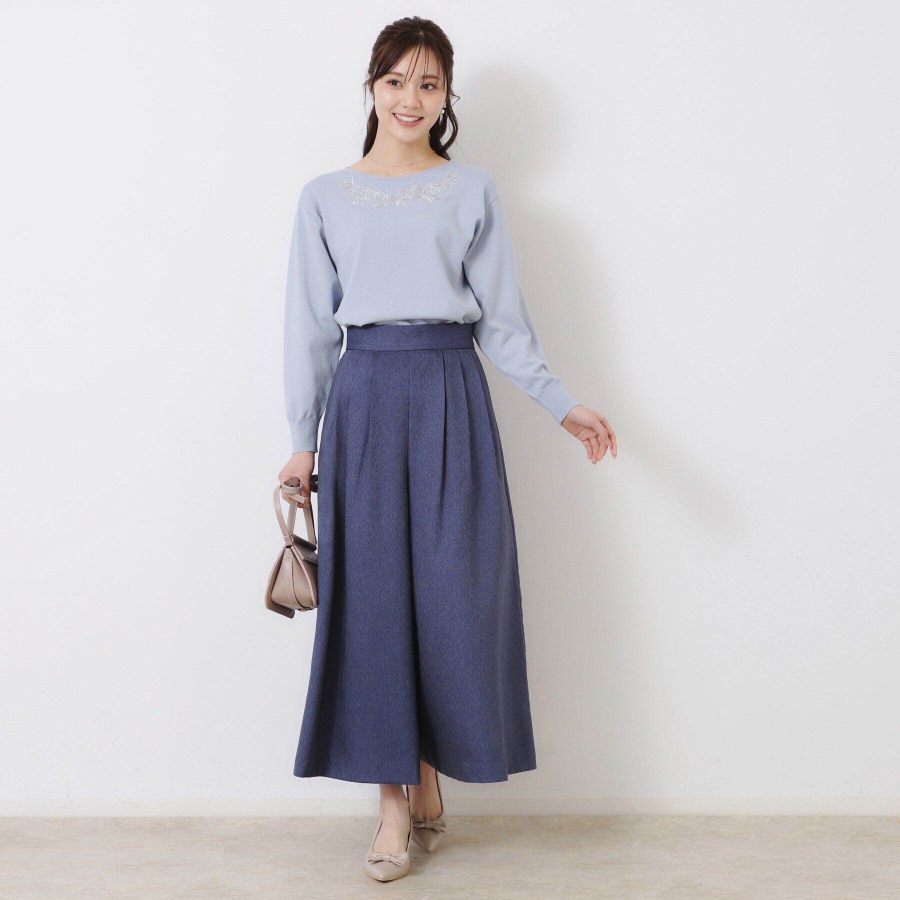 Couture broach「【大人可愛い・通勤】フラワーエンブロニット」|ニット・セーター|