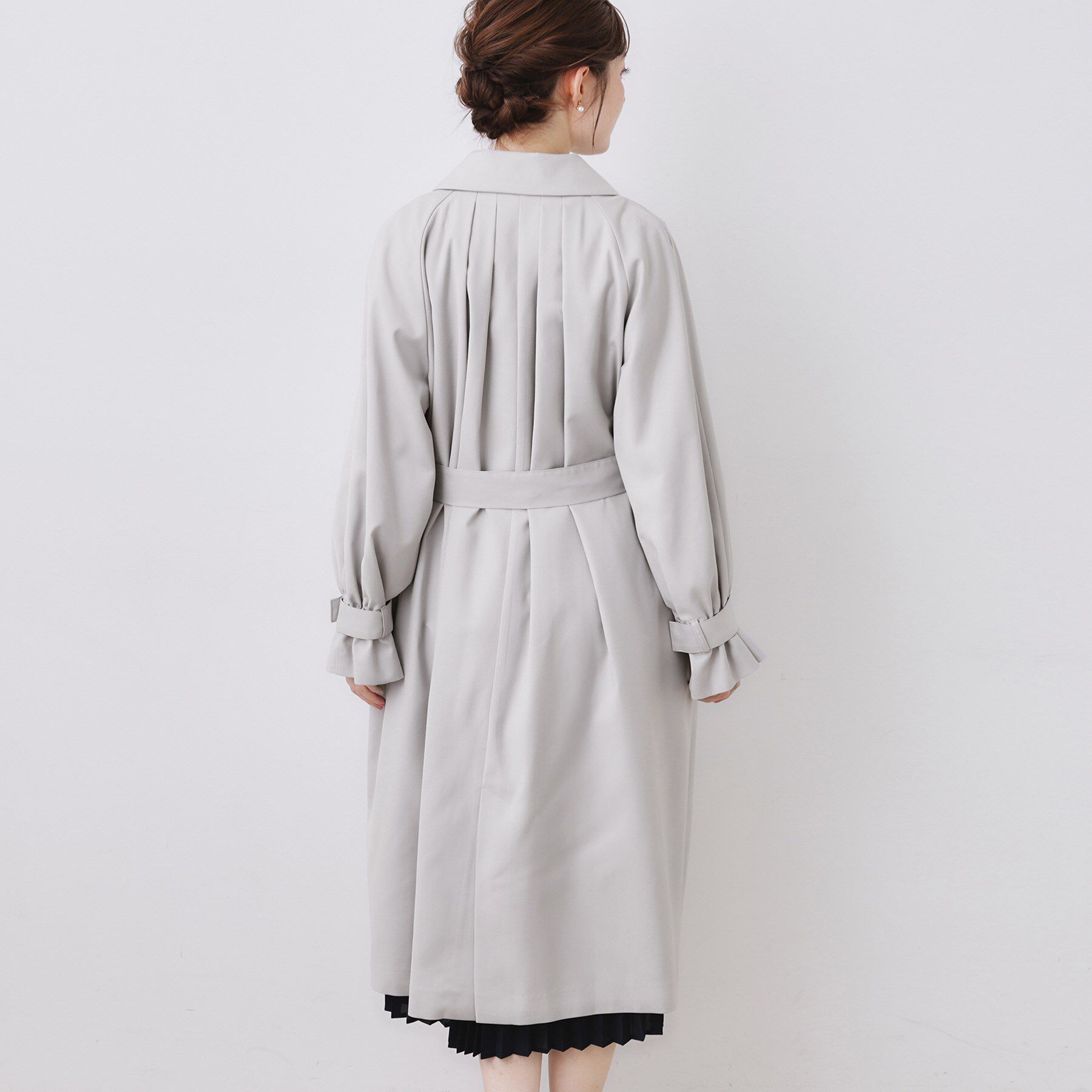 Couture broach「【撥水・ハレの日・通勤】ロングトレンチコート」|トレンチコート|