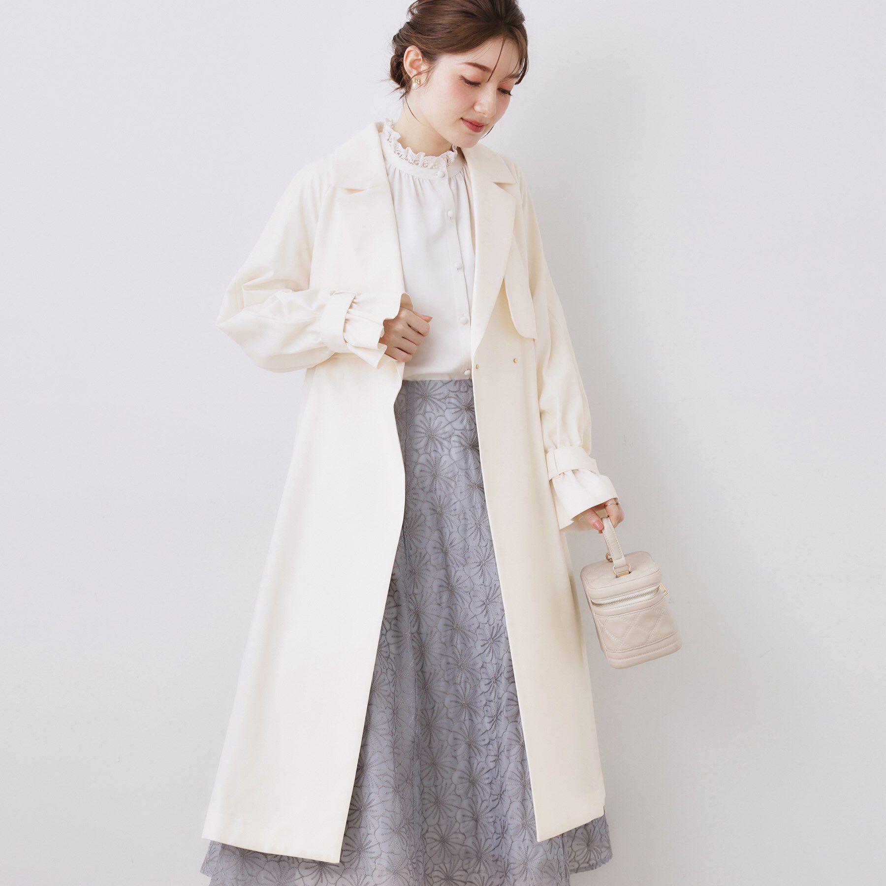 Couture broach「【撥水・ハレの日・通勤】ロングトレンチコート」|トレンチコート|