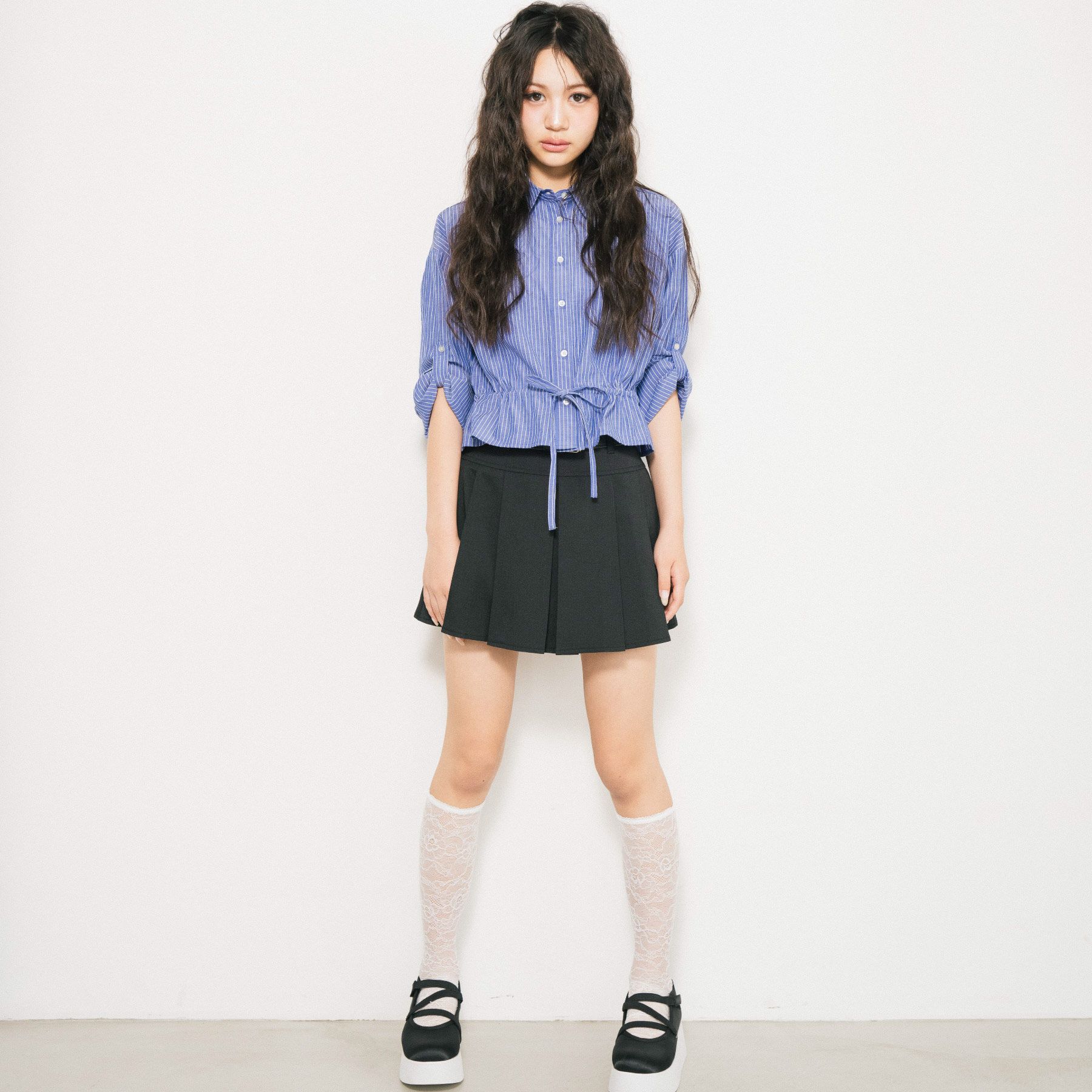 PINK-latte「【カラー追加/オールシーズン対応】ベルト付きプリーツスカート」|スカート|