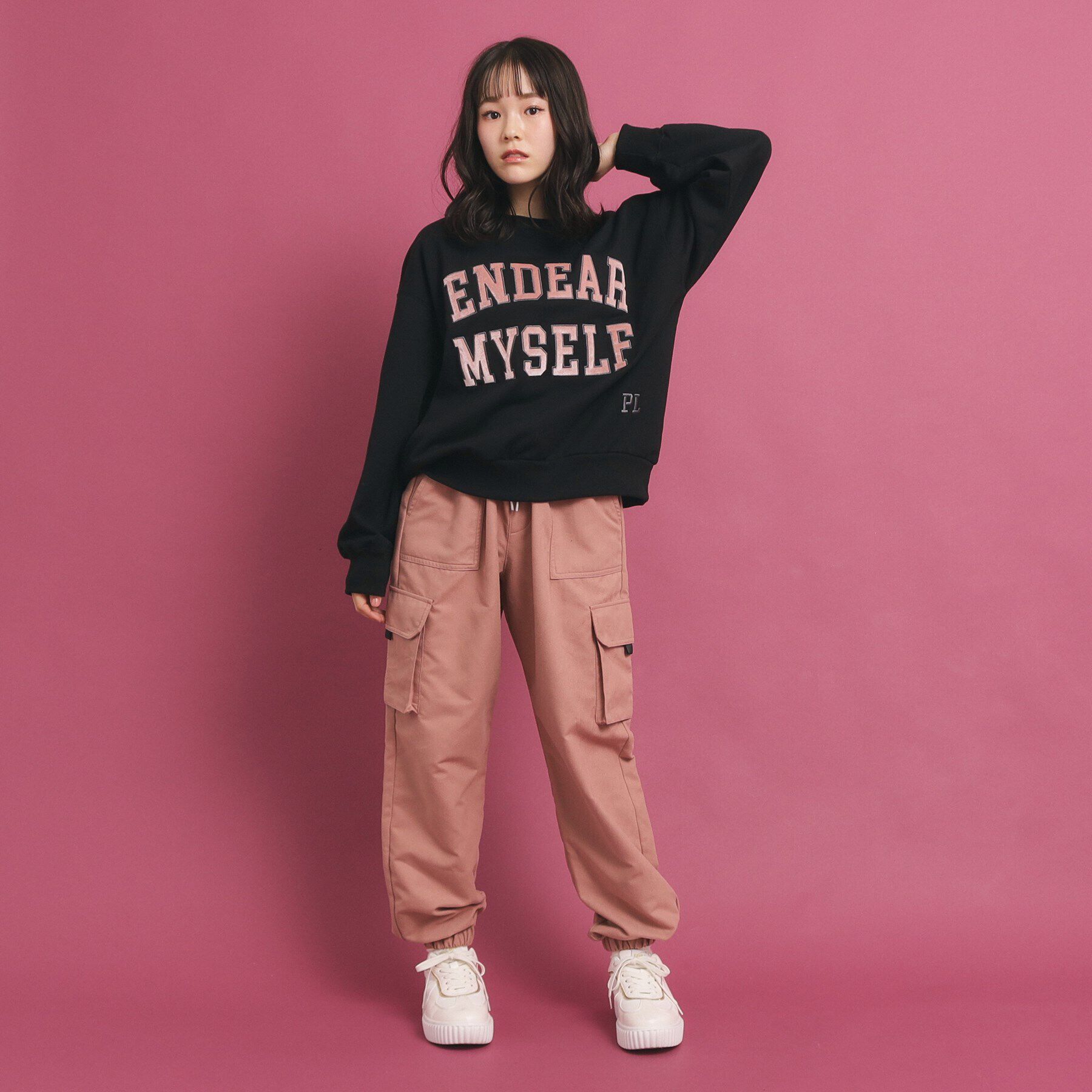 PINK-latte「カレッジロゴスウェットトップス」|その他|