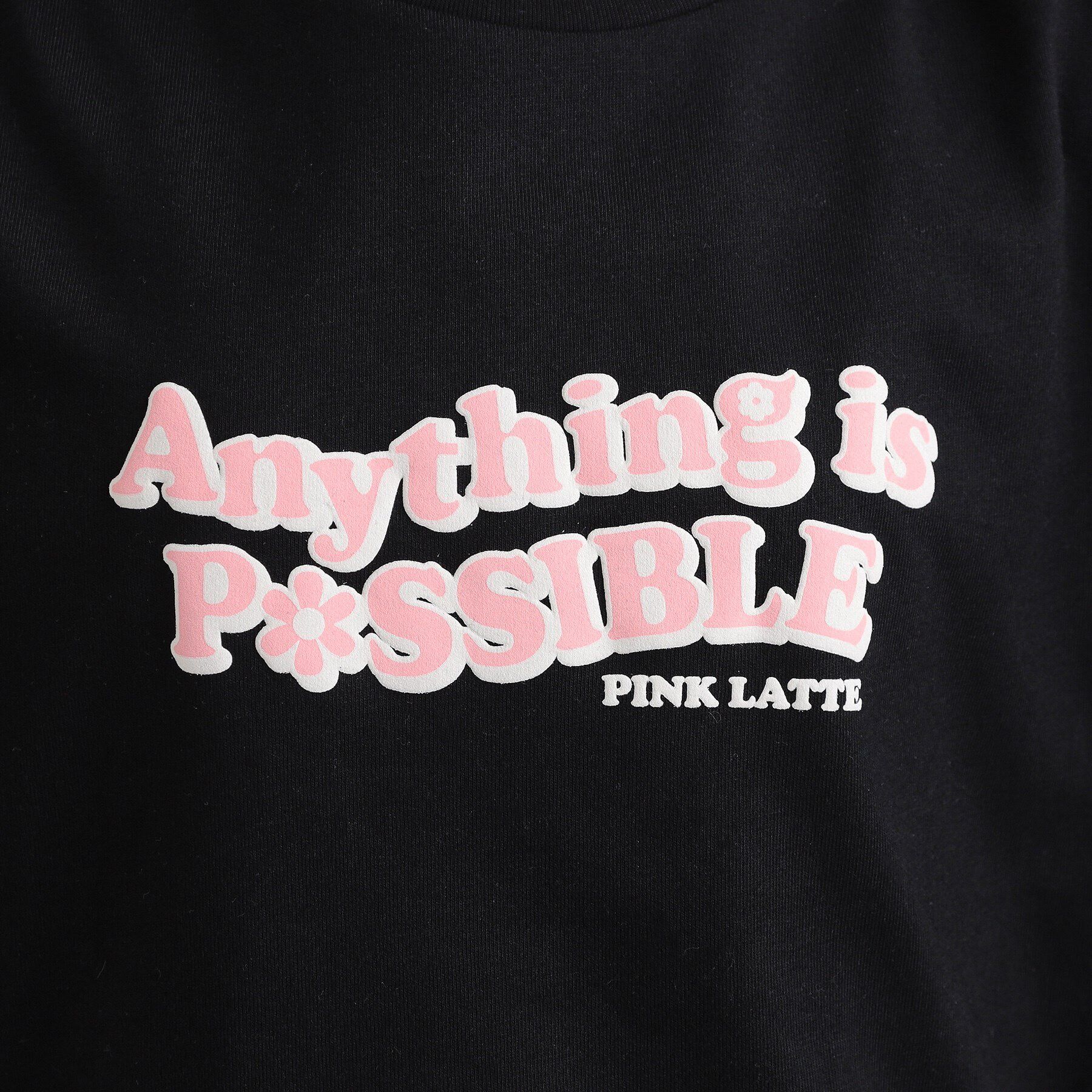 PINK-latte「ロゴ発砲プリントロンT」|Tシャツ・カットソー|