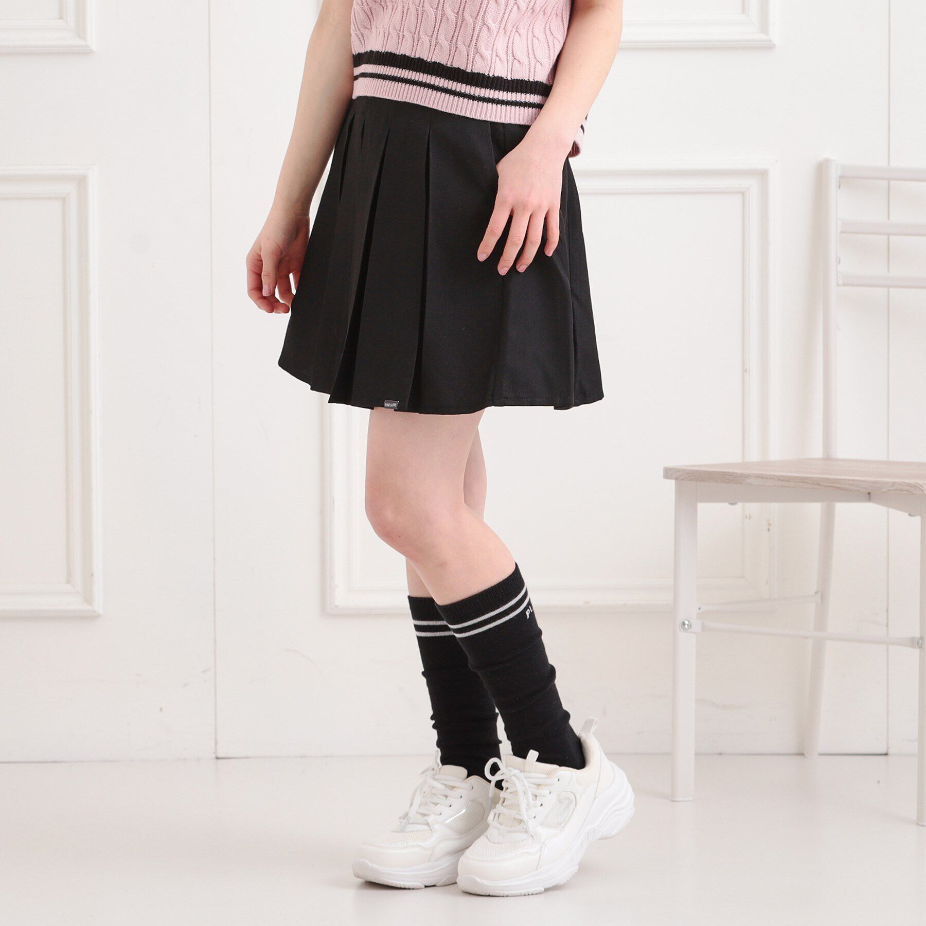 PINK-latte「インパンプリーツ無地スカート」|スカート|