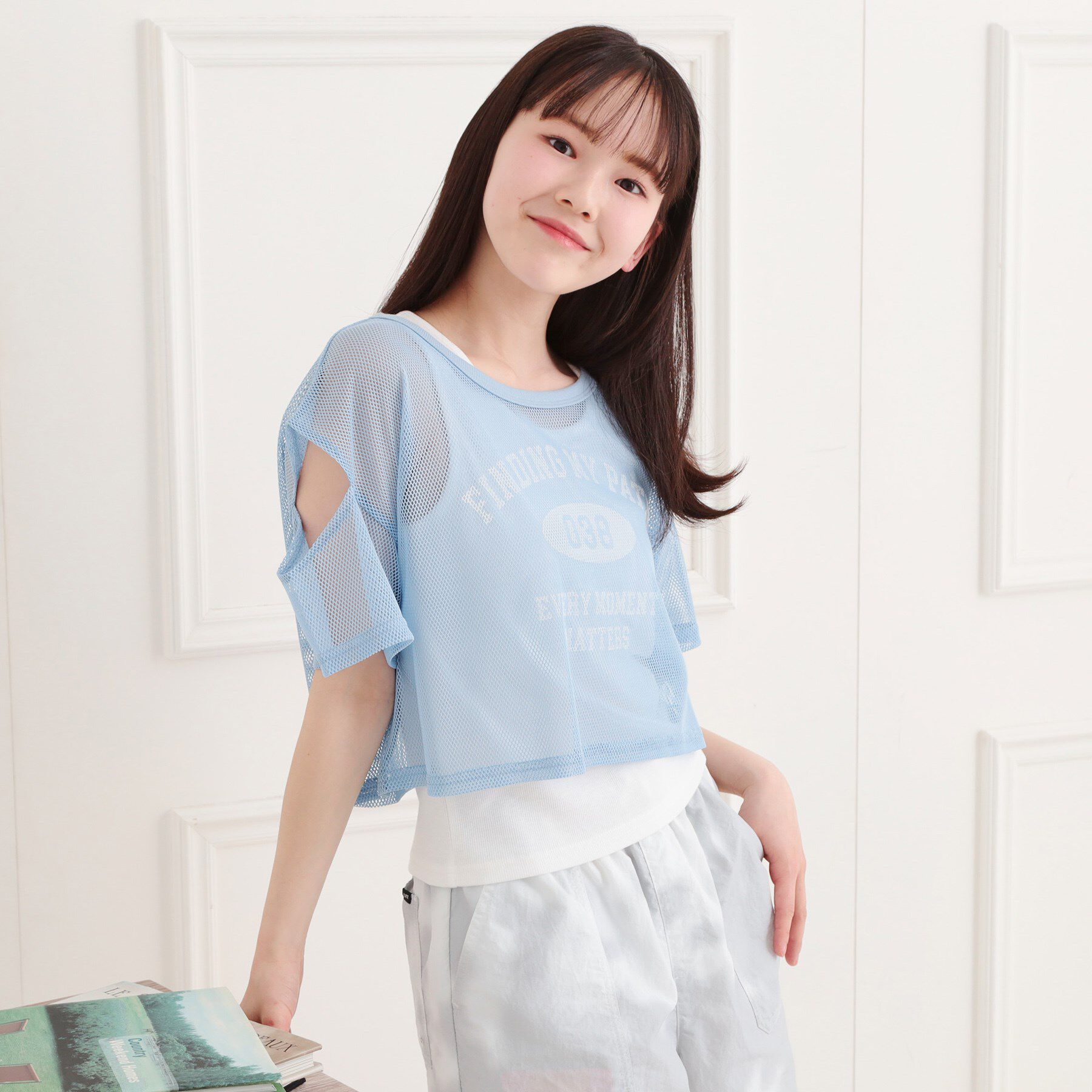 PINK-latte「メッシュTシャツ＋タンクセット」|その他|