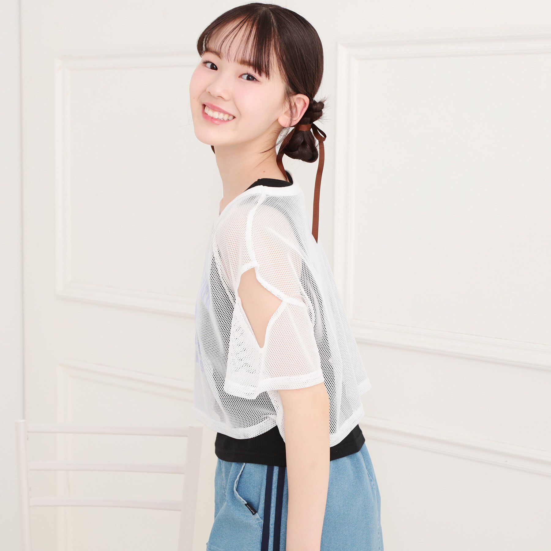 PINK-latte「メッシュTシャツ＋タンクセット」|その他|