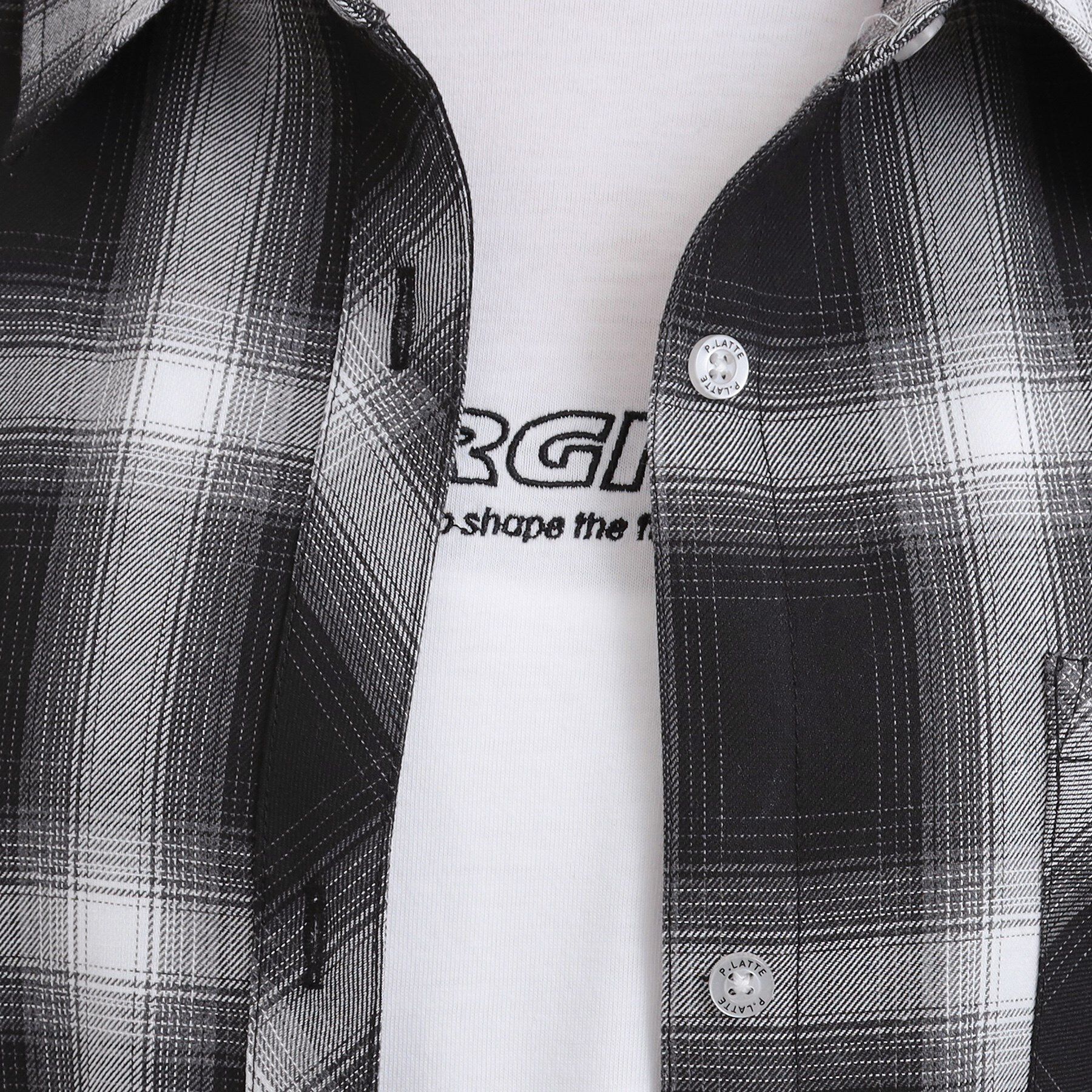 PINK-latte「ルーズチェックシャツ＋ロンT」|その他|