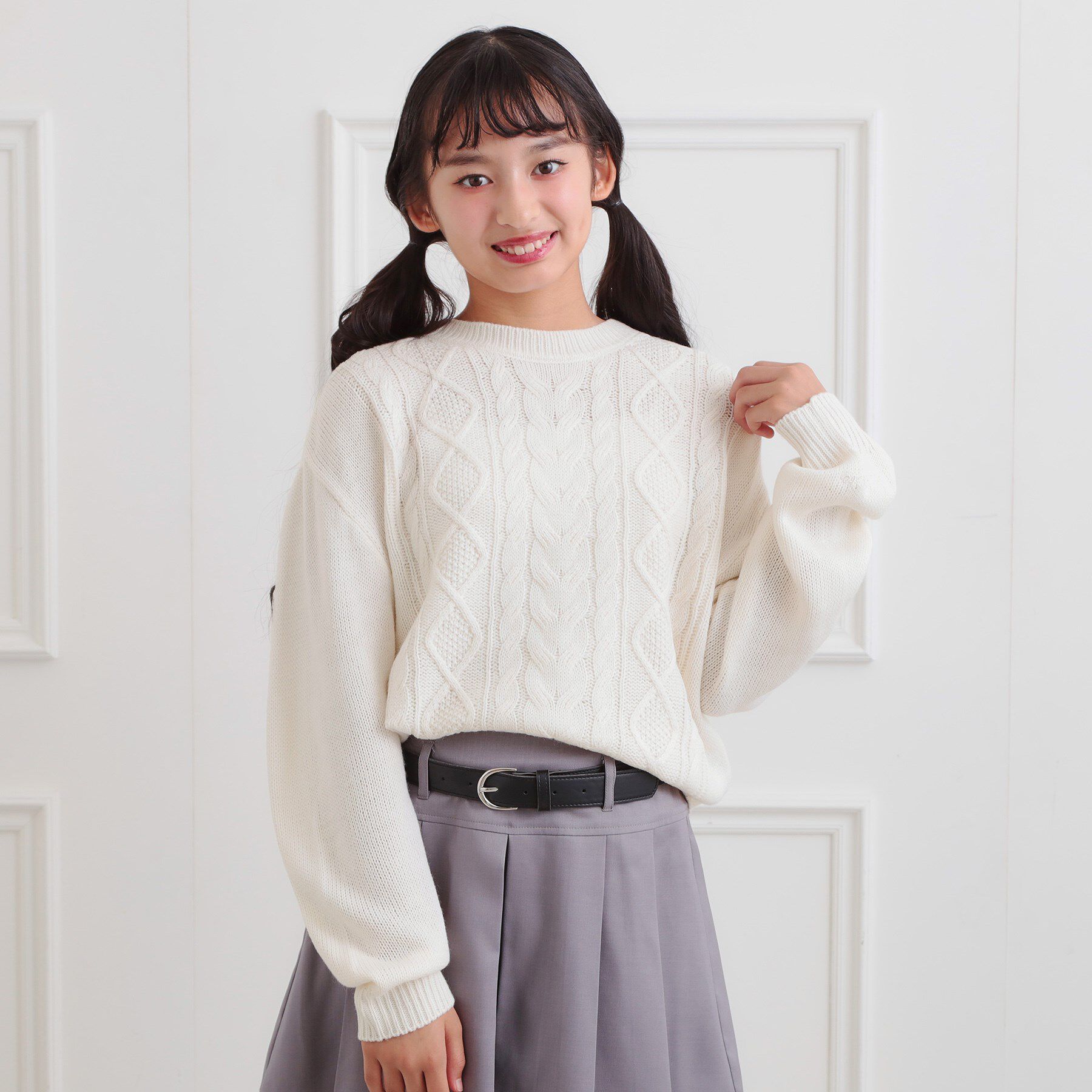 PINK-latte「【プチプラ】ケーブルニット」|ニット・セーター|