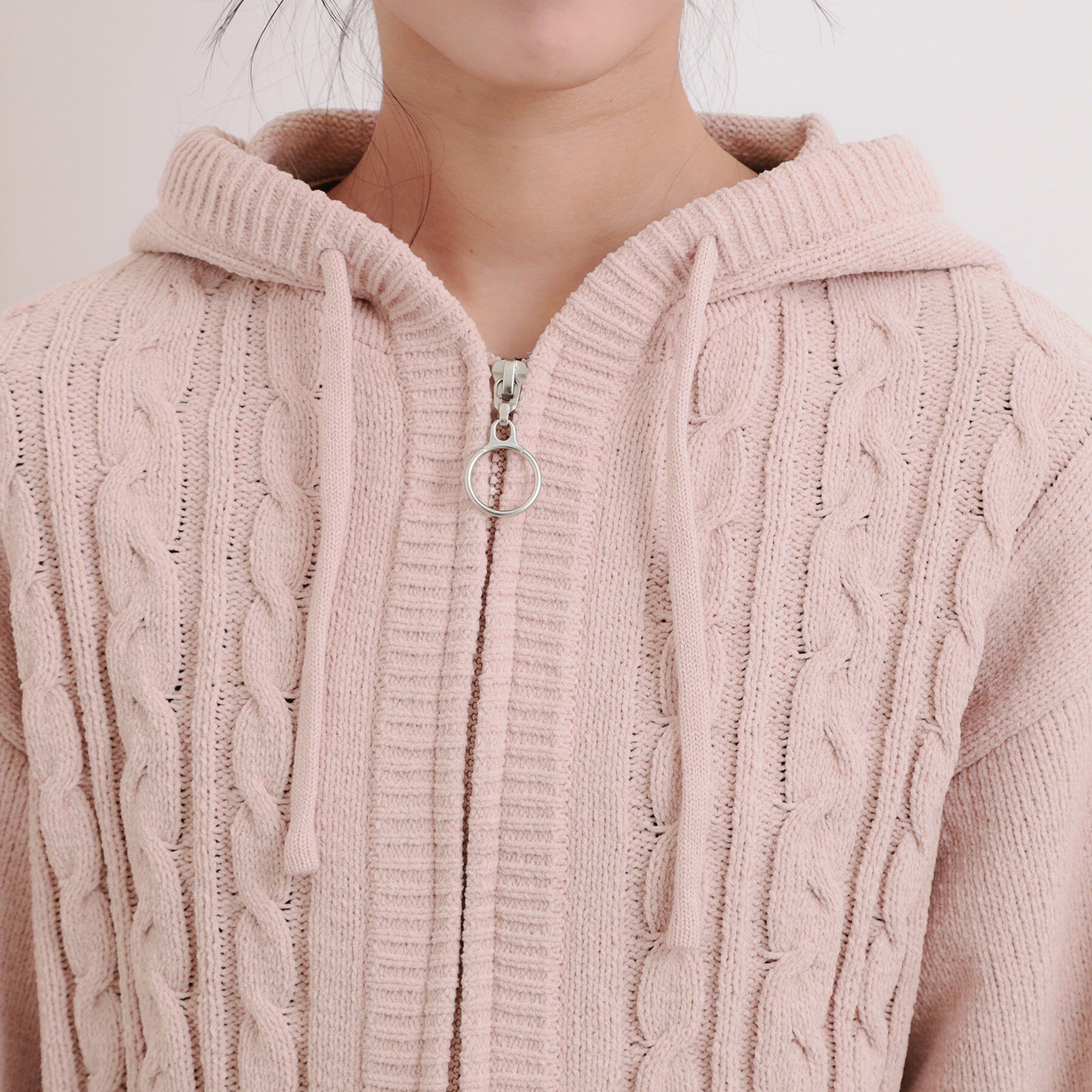 PINK-latte「モールニットケーブルカーディガン」|カーディガン|