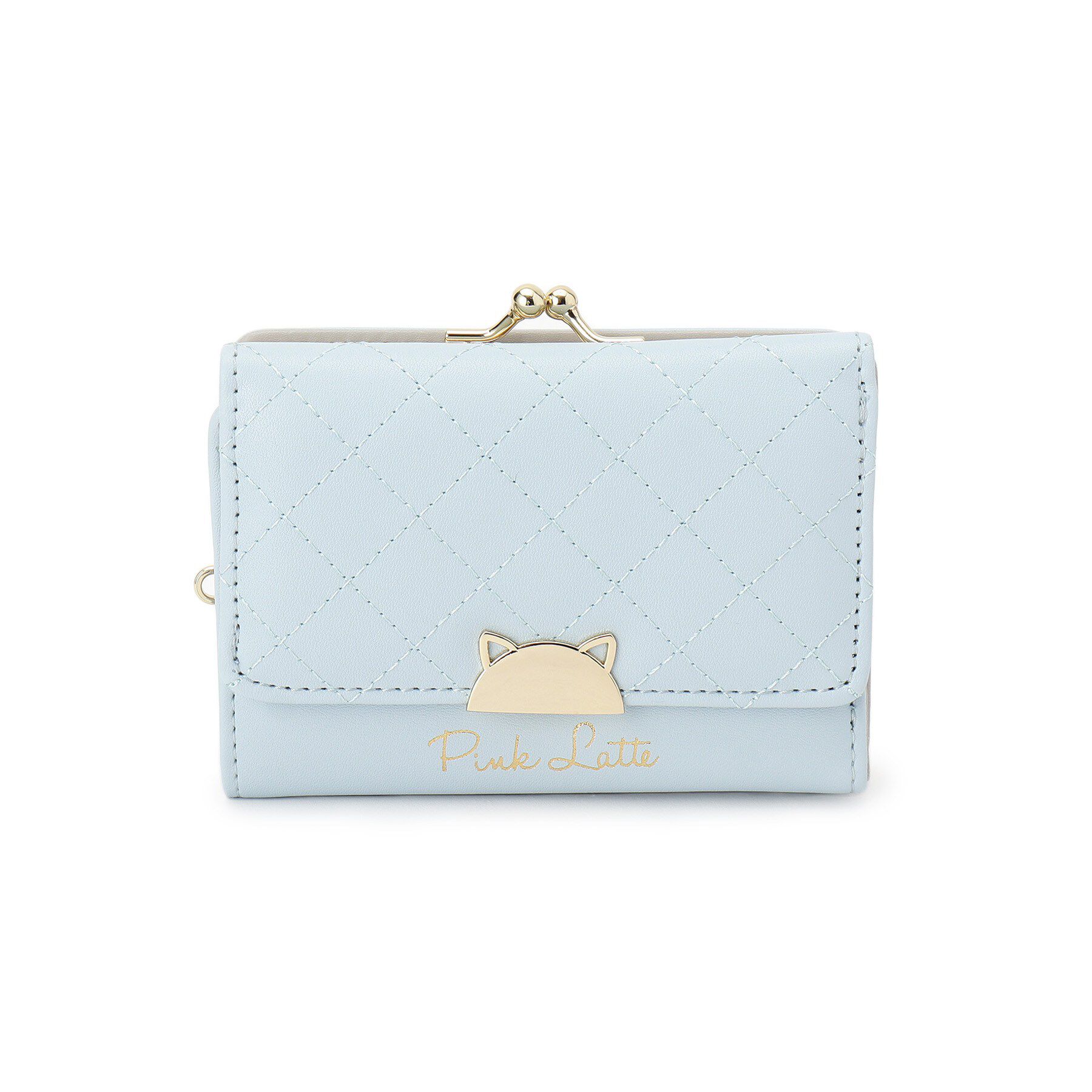 PINK-latte「ハーフ猫がま口コンパクト財布」|財布|