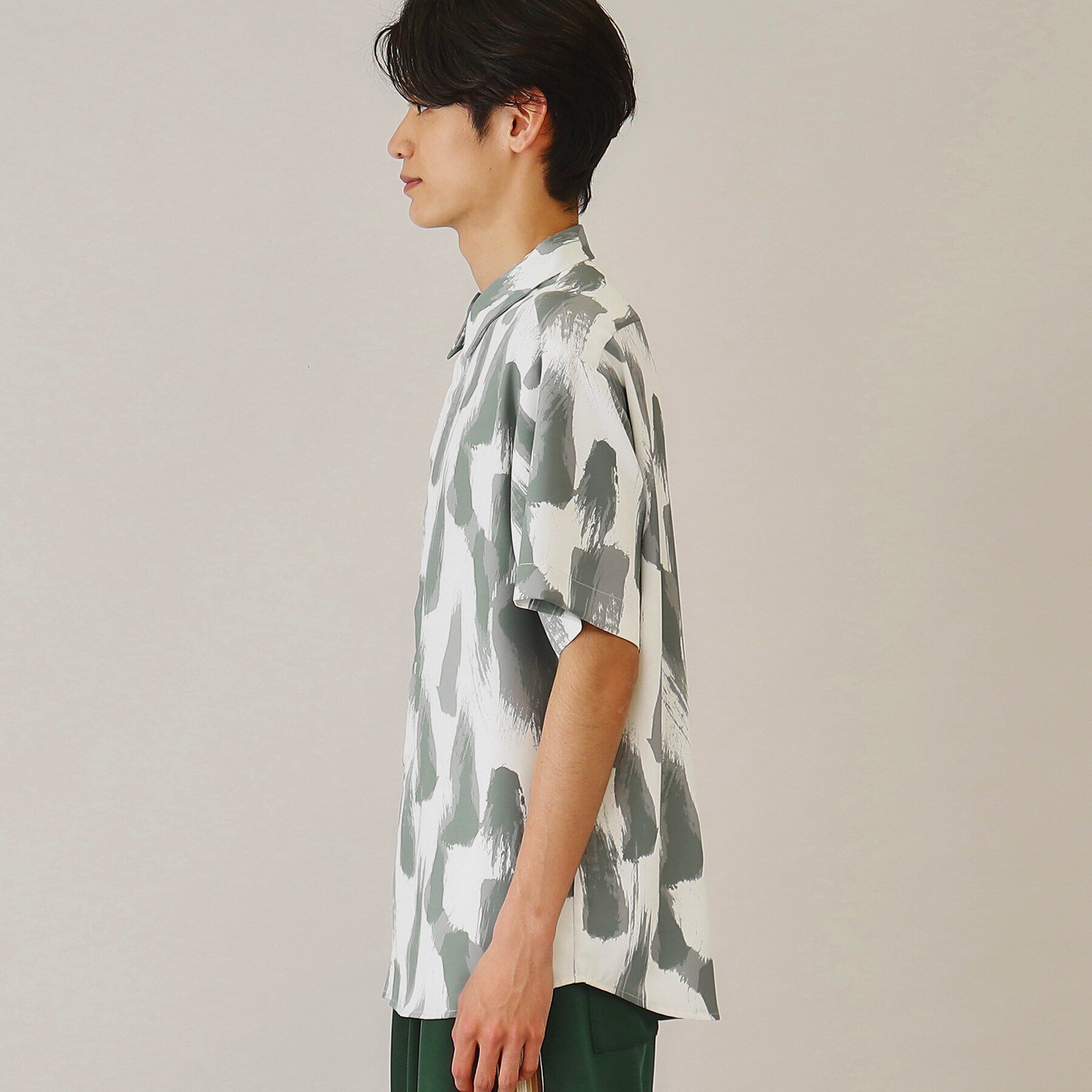 THE SHOP TK「【10色展開】プリントデザインシャツ チェック／ブロッキング／マーブル／ブラシアート」|シャツ・ブラウス|