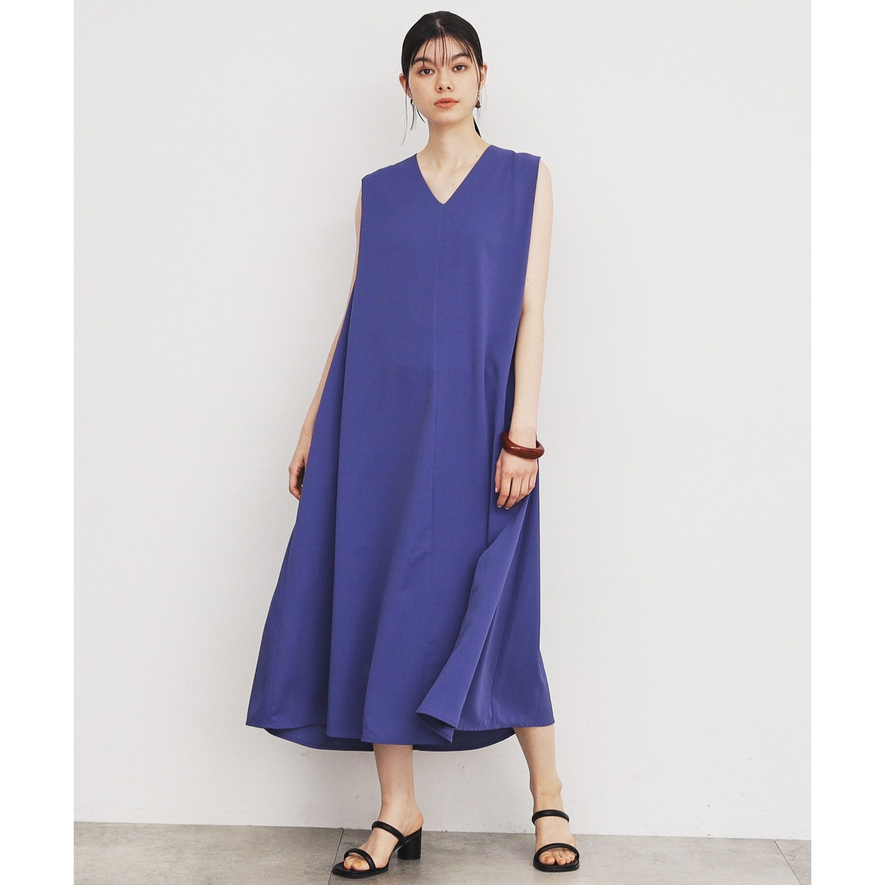 THE SHOP TK「【ラッシュガード／接触冷感／撥水／UVケア／洗える】MIZUGIWA_ノースリーブワンピース」|ワンピース|ブルー(093)