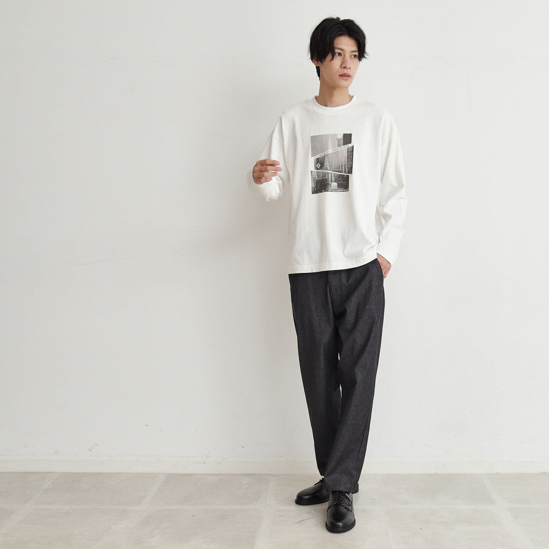 THE SHOP TK「【6色展開】Parisフォト／ロゴ長袖Tシャツ」|Tシャツ・カットソー|