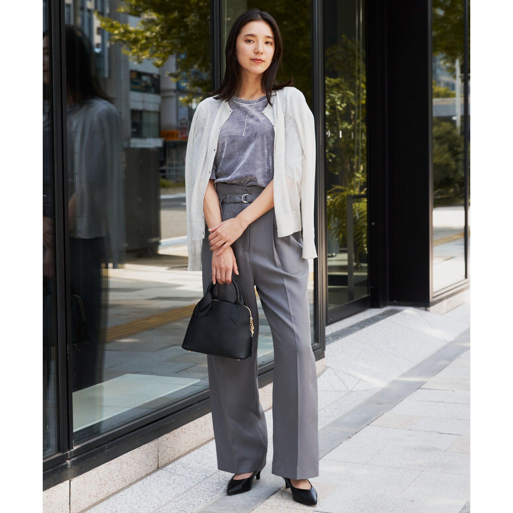 THE SHOP TK「【セットアップ可/洗える】パウダリーツイルワイドパンツ」|その他|