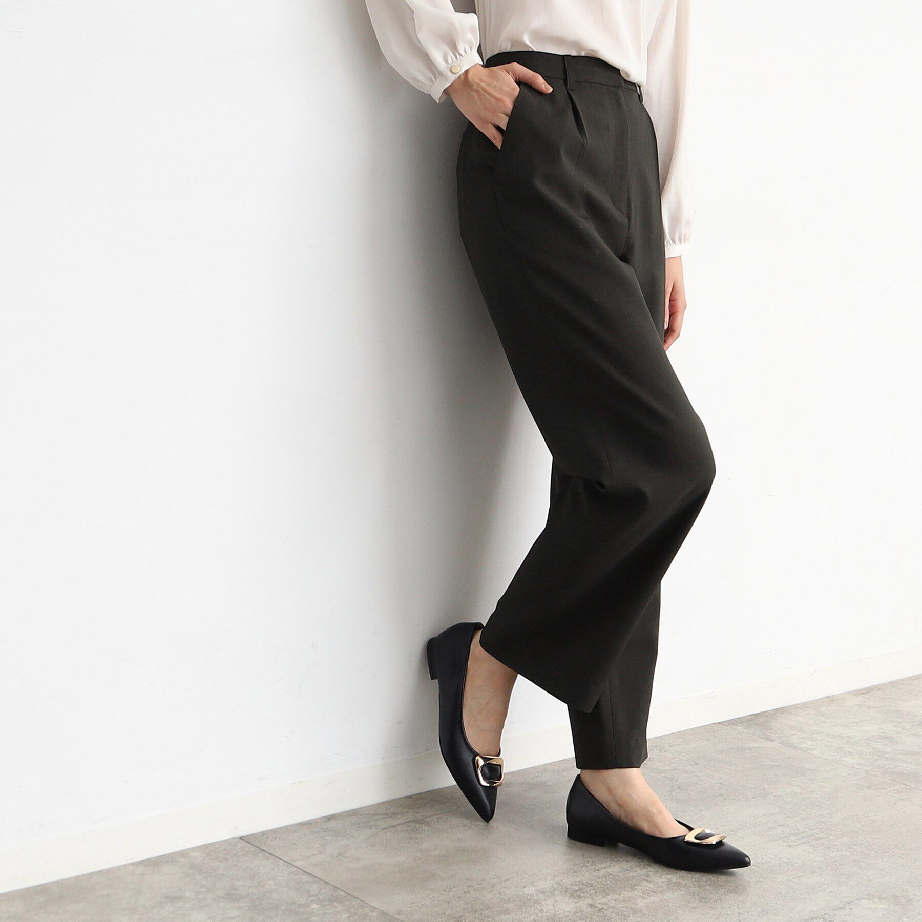 THE SHOP TK「【セットアップ可/洗える】シャークスキンストレートワイドパンツ」|その他|