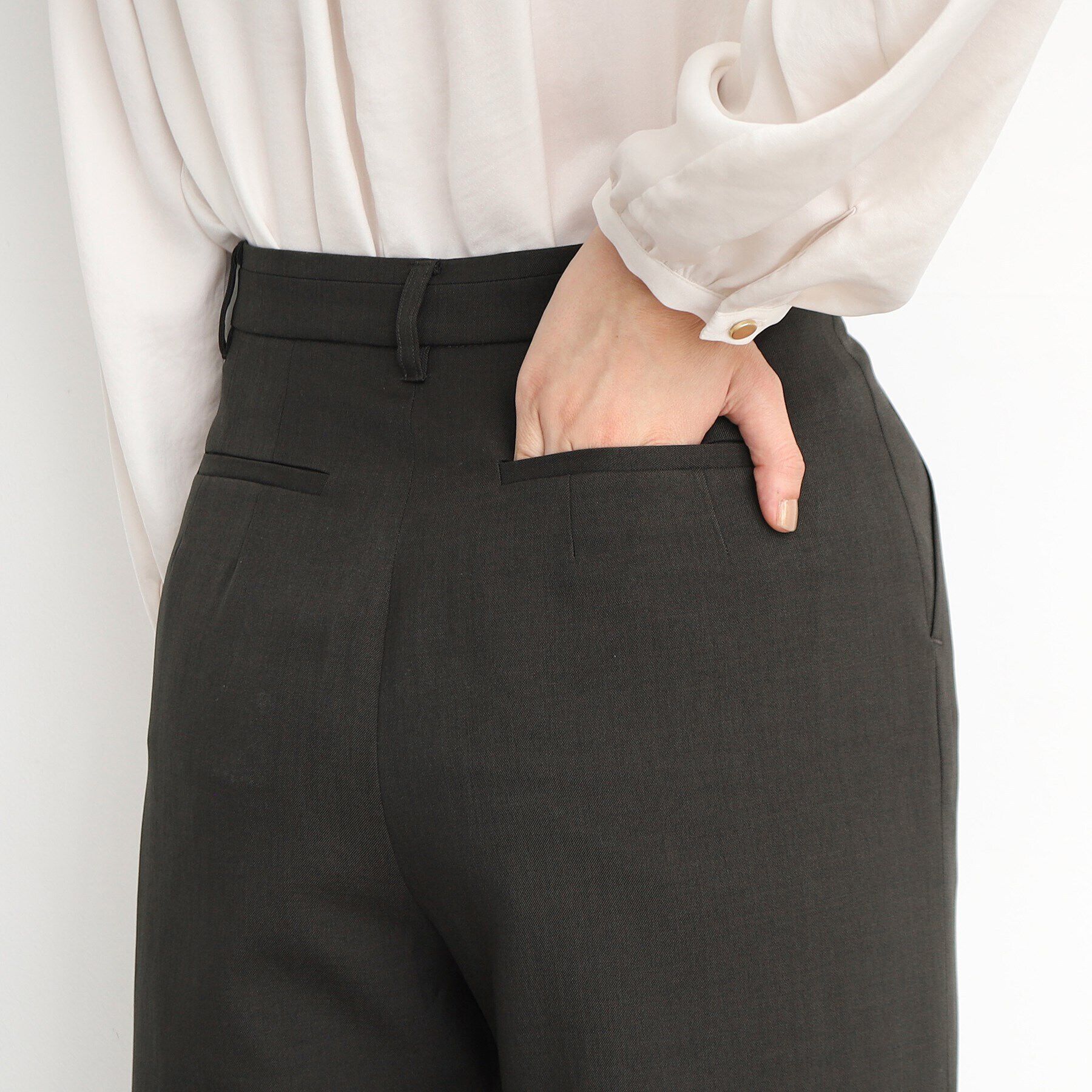 THE SHOP TK「【セットアップ可/洗える】シャークスキンストレートワイドパンツ」|その他|