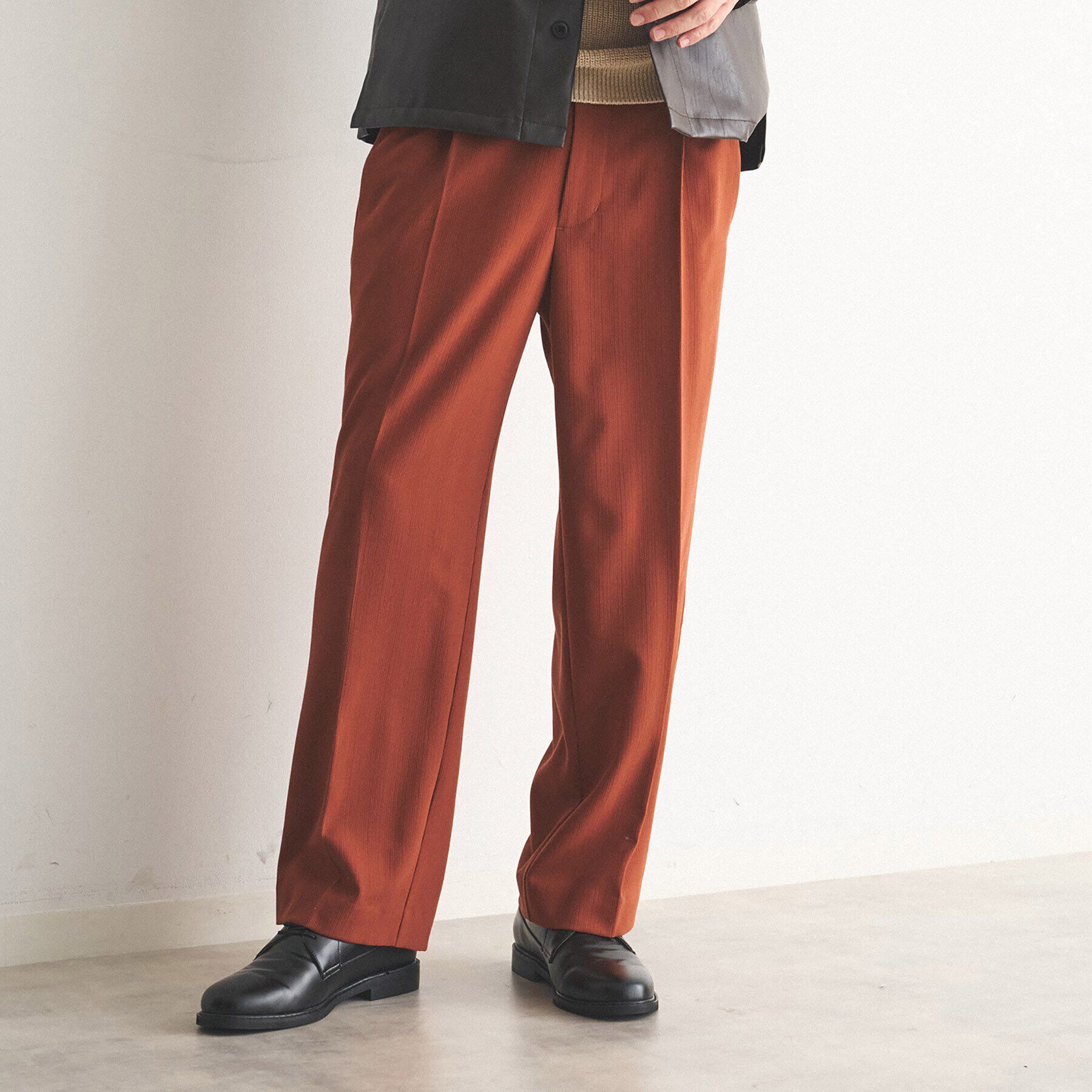 THE SHOP TK「ハリヌキワイドイージーパンツ」|その他|オレンジ(069)