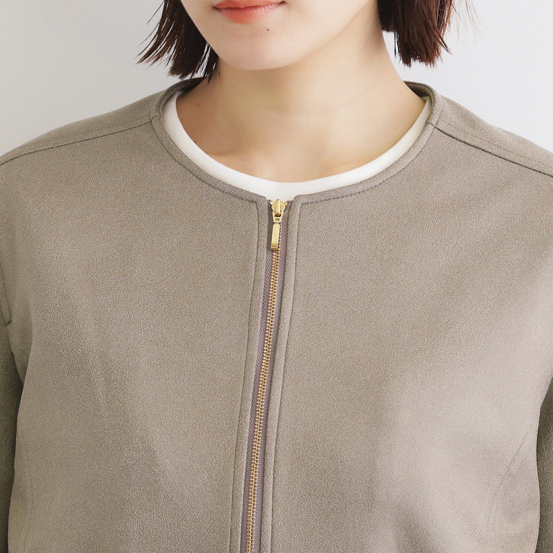 THE SHOP TK「レザー風プリントブルゾン」|ブルゾン・スタジャン|