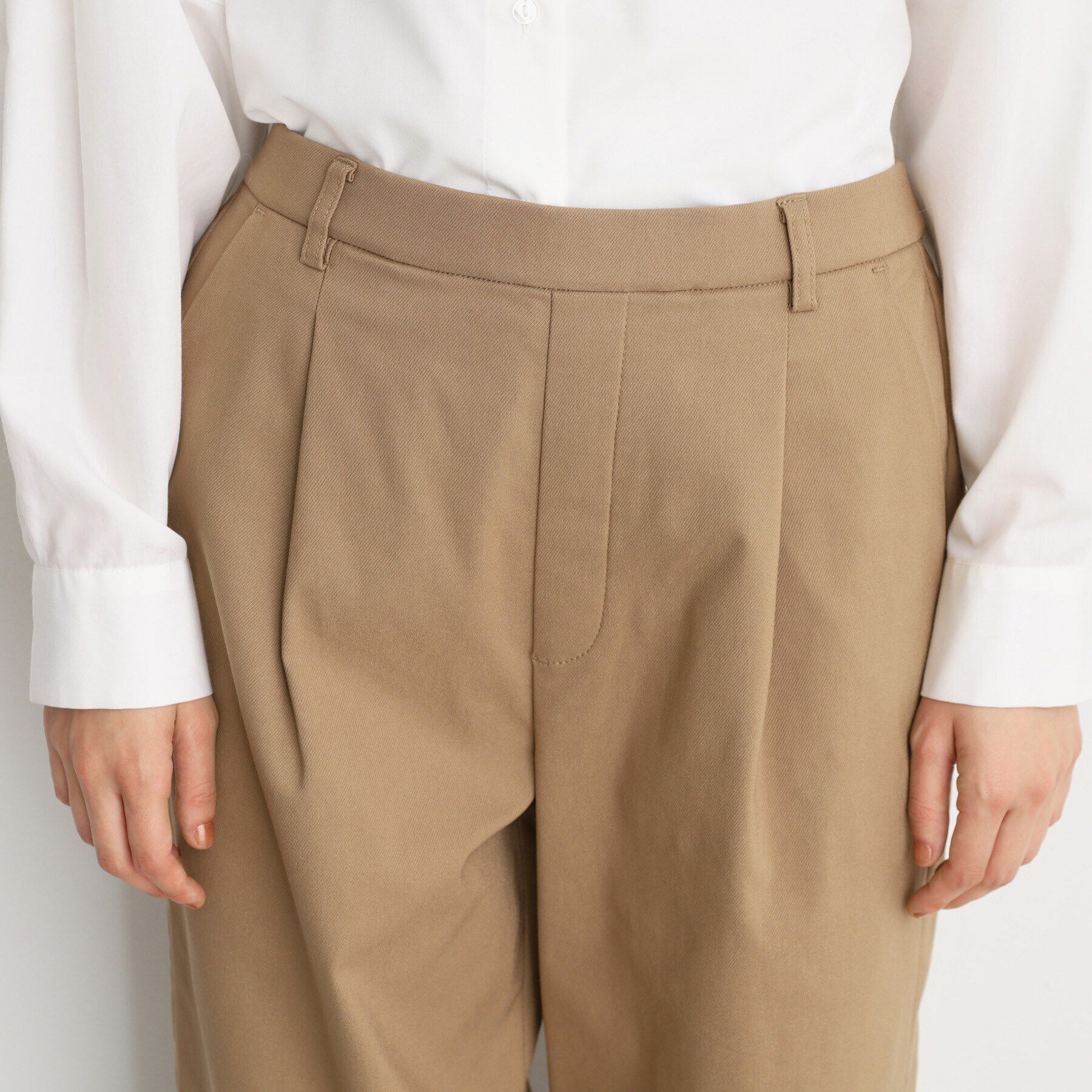 THE SHOP TK「【ラクでキレイ】ハイパーストレッチ裏起毛ワイドパンツ/洗える」|その他|