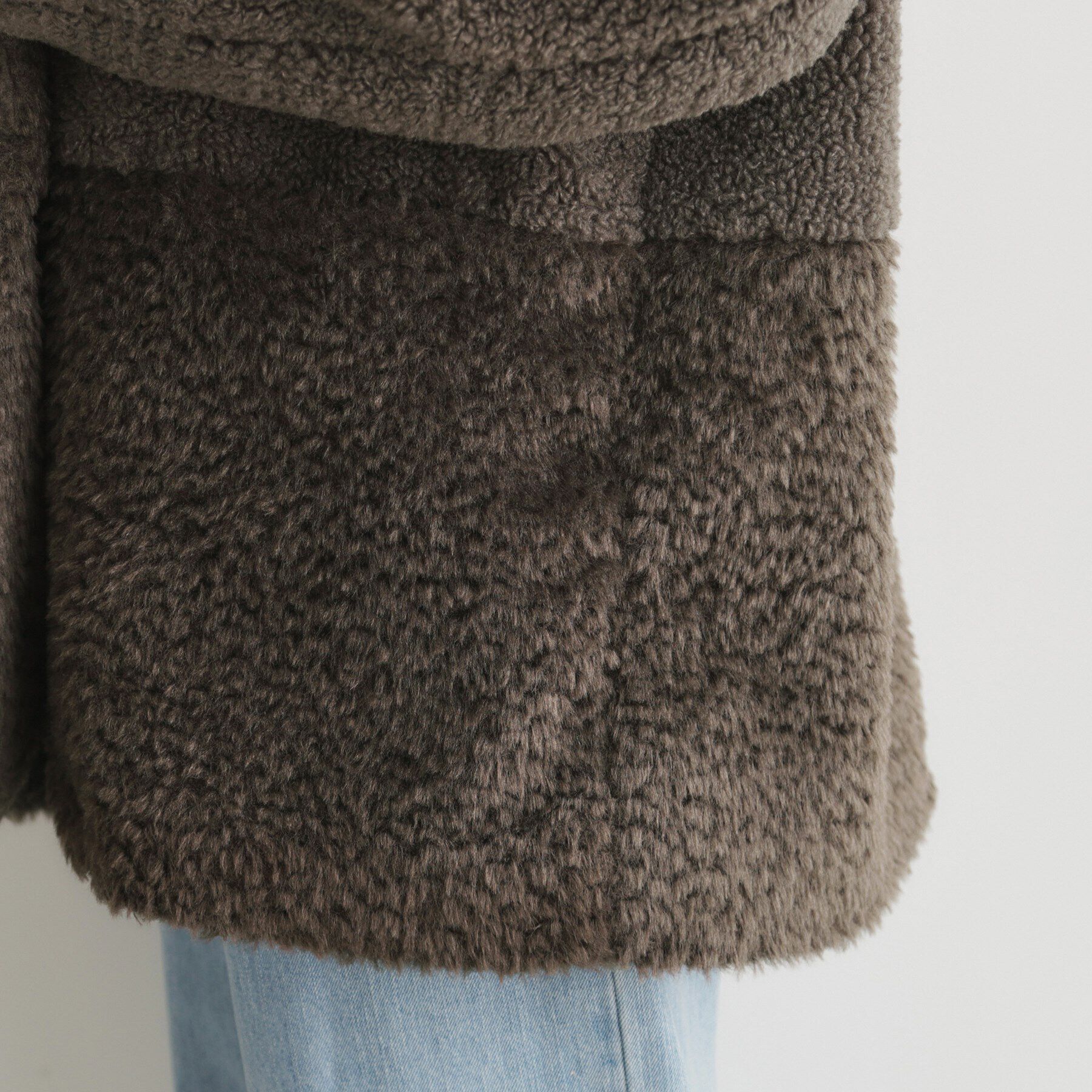 THE SHOP TK「マシュマロボア素材切替Ｐコート」|ピーコート|