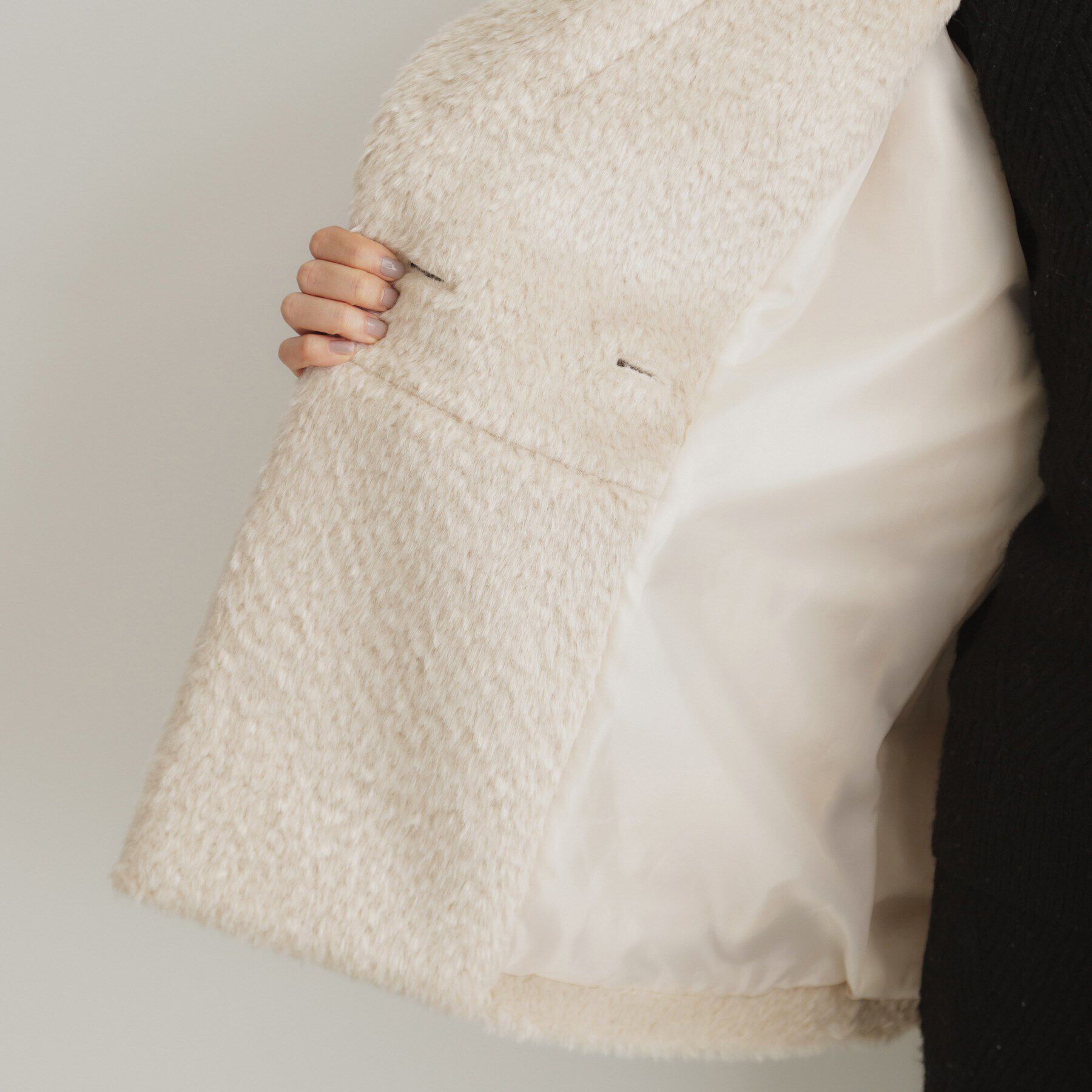 THE SHOP TK「マシュマロボア素材切替Ｐコート」|ピーコート|