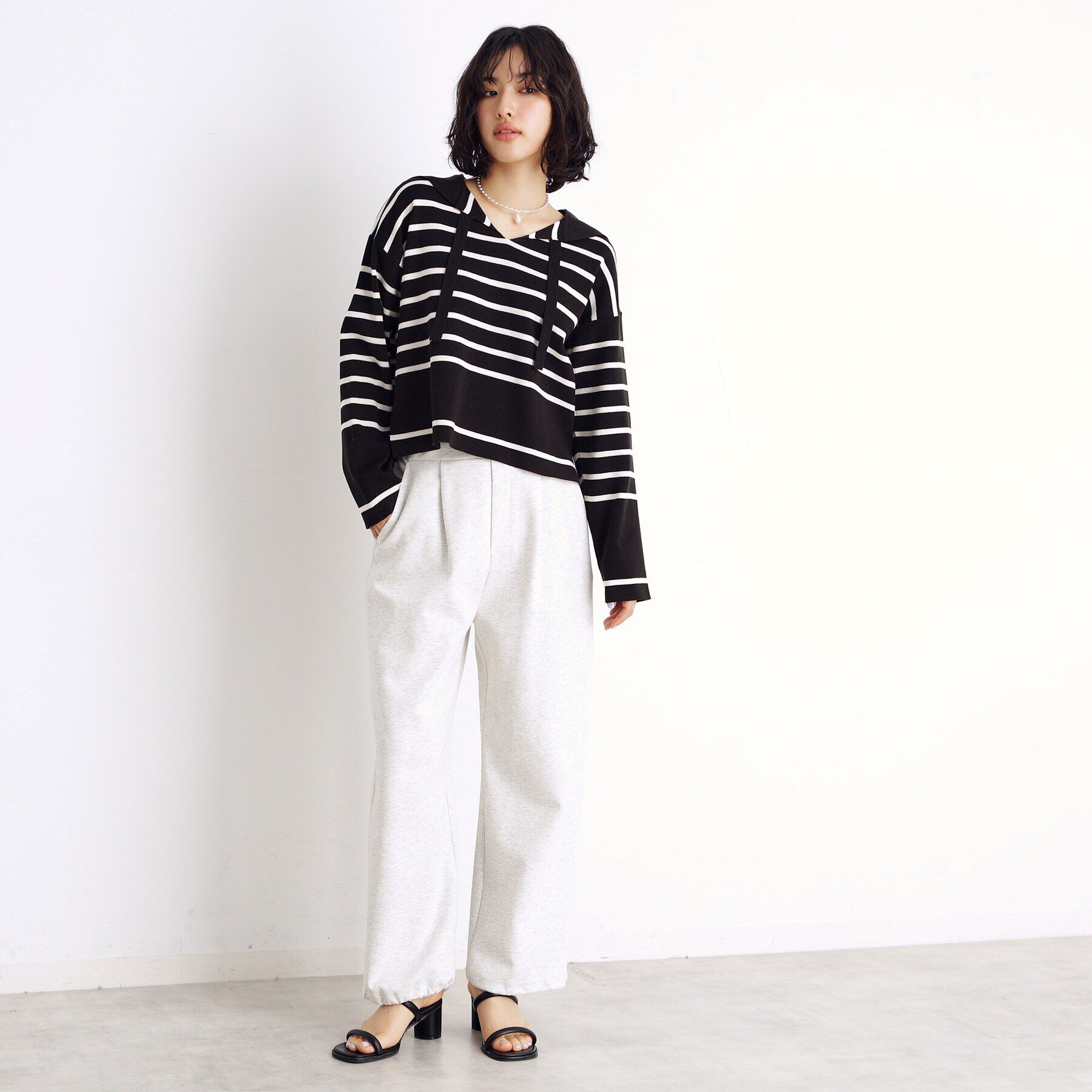 THE SHOP TK「セーラーカラートップス【洗える】」|ニット・セーター|