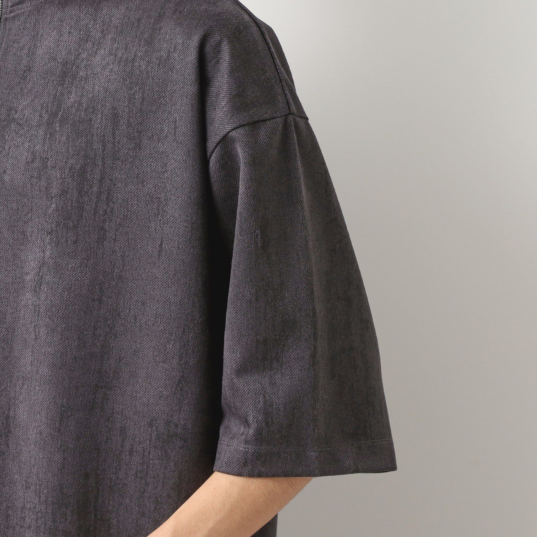 THE SHOP TK「スウェードプリントハーフジッププルオーバー　【オーバーサイズ/洗濯機OK】」|Tシャツ・カットソー|