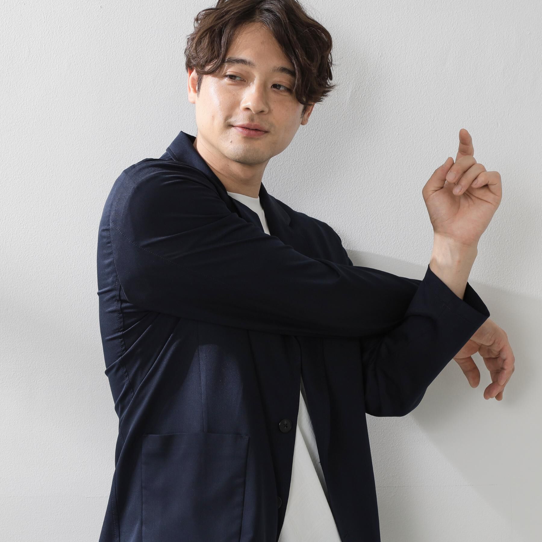 THE SHOP TK「スムースファイバーリラックスジャケット 【セットアップ可／UVカット／イージーケア／洗濯機OK】」|テーラードジャケット|