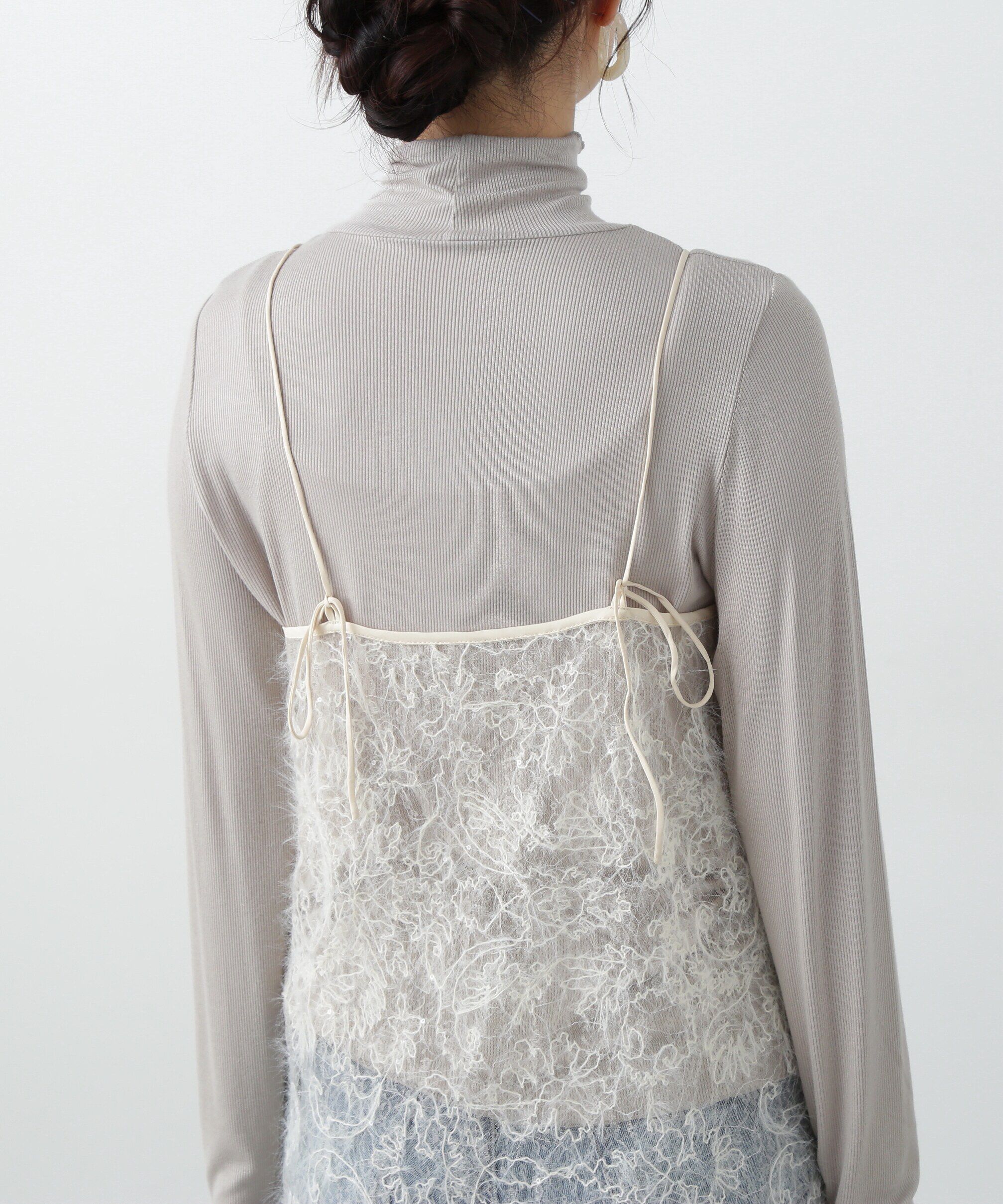  「スパンコールシアーキャミワンピース」|ワンピース|