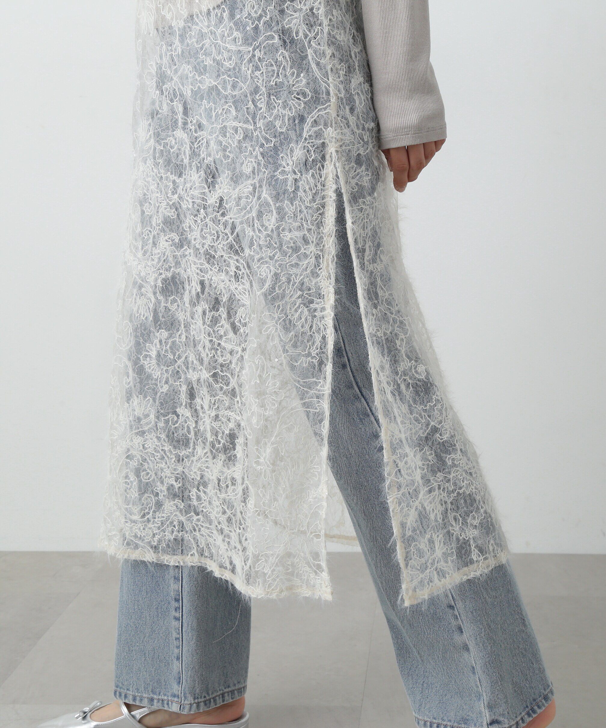  「スパンコールシアーキャミワンピース」|ワンピース|