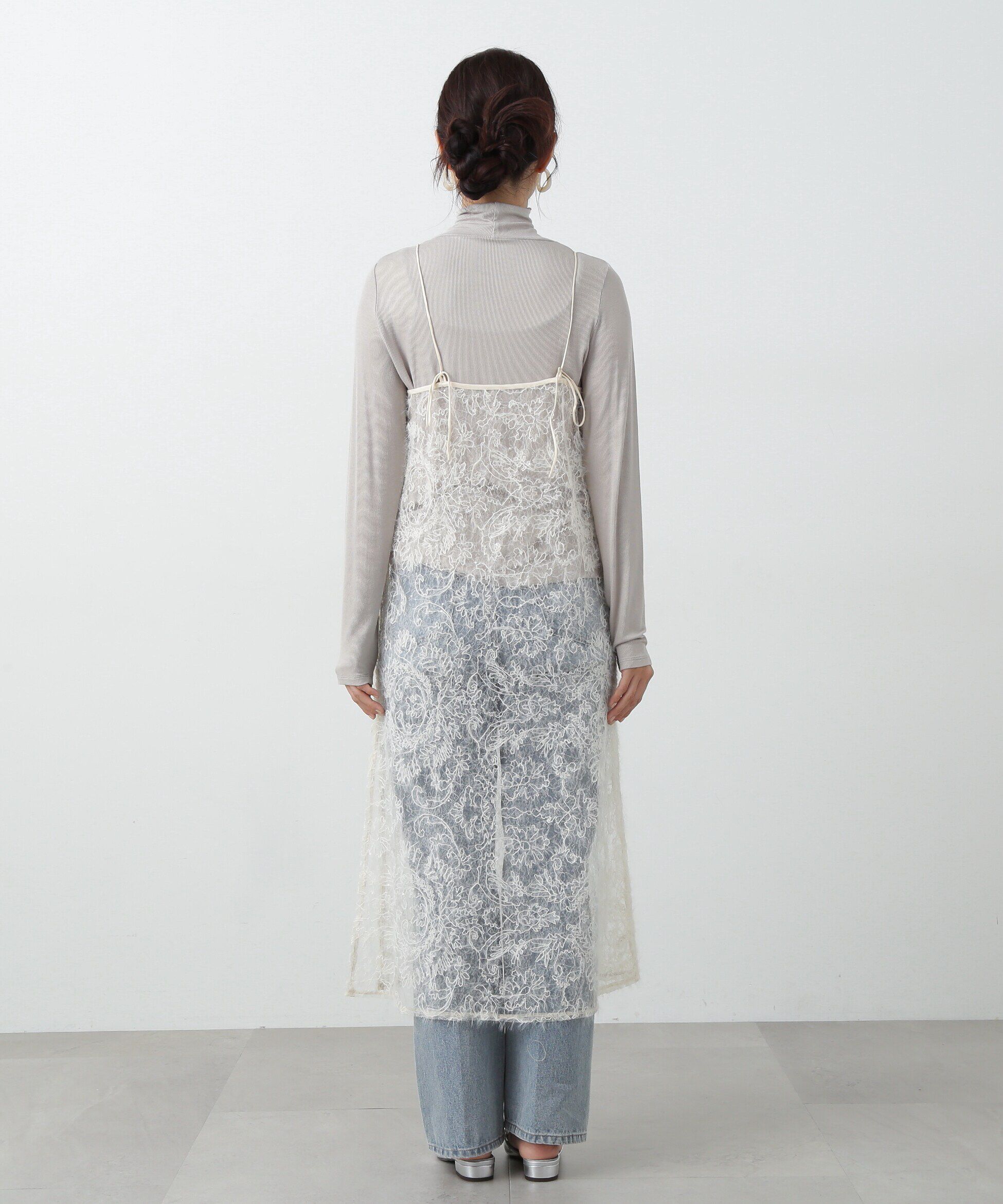  「スパンコールシアーキャミワンピース」|ワンピース|