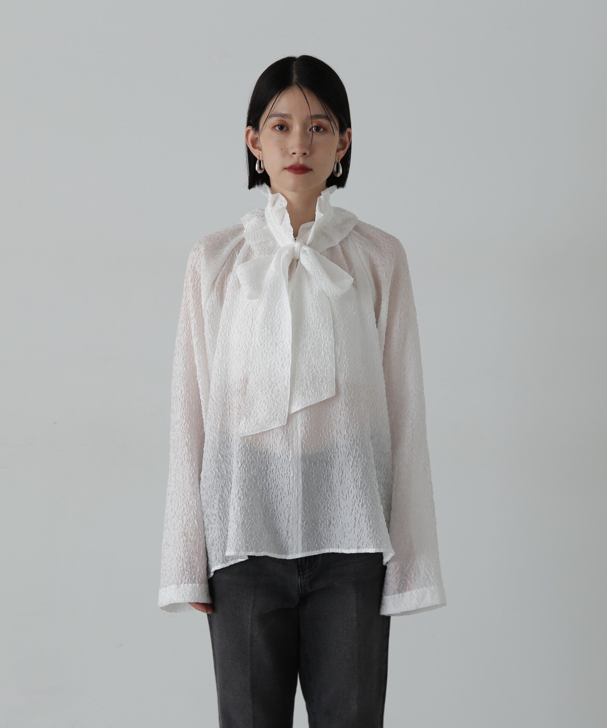  「2wayフリルネックブラウス」|シャツ・ブラウス|