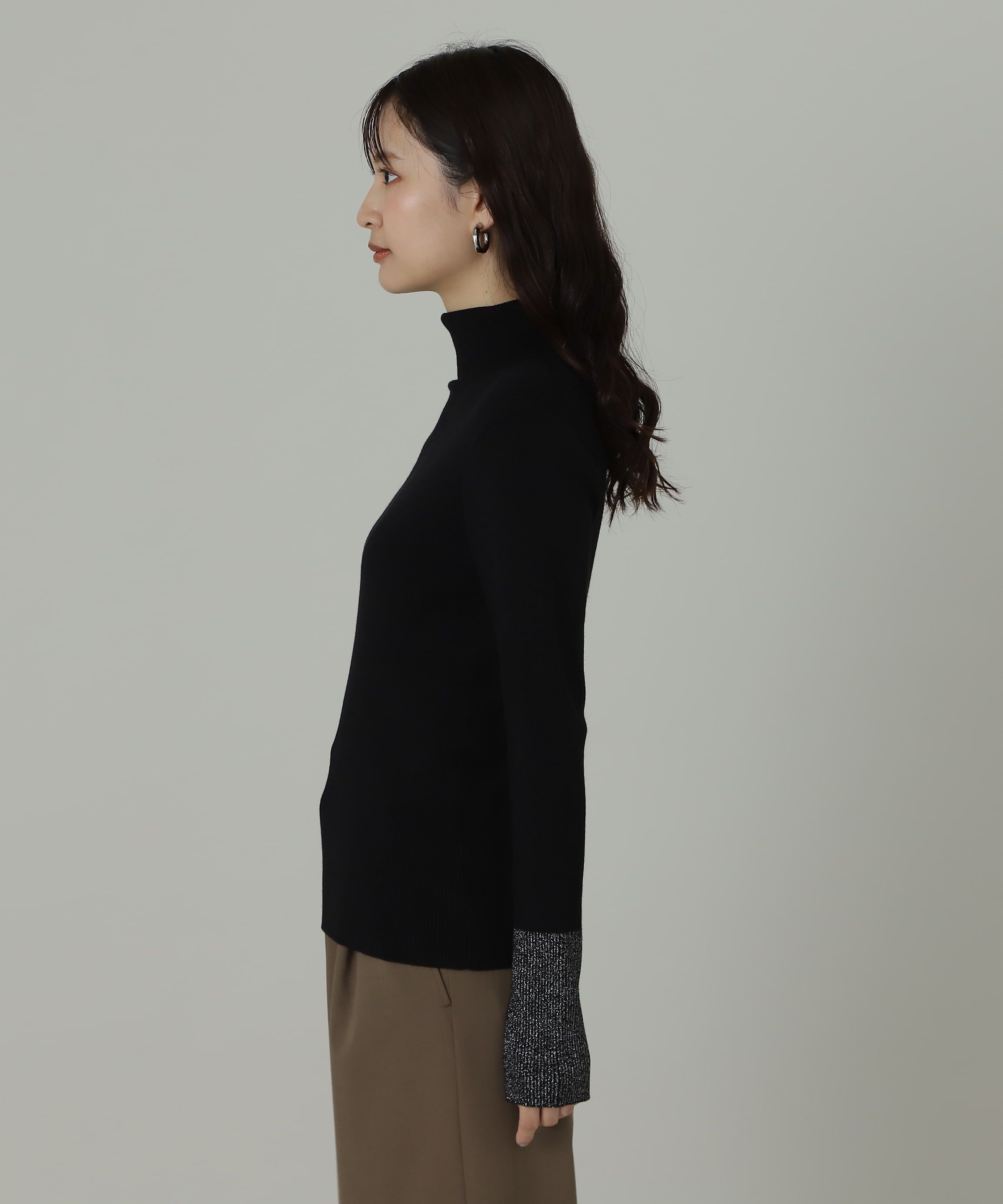  「タートルネックスリットリブニット」|ニット・セーター|