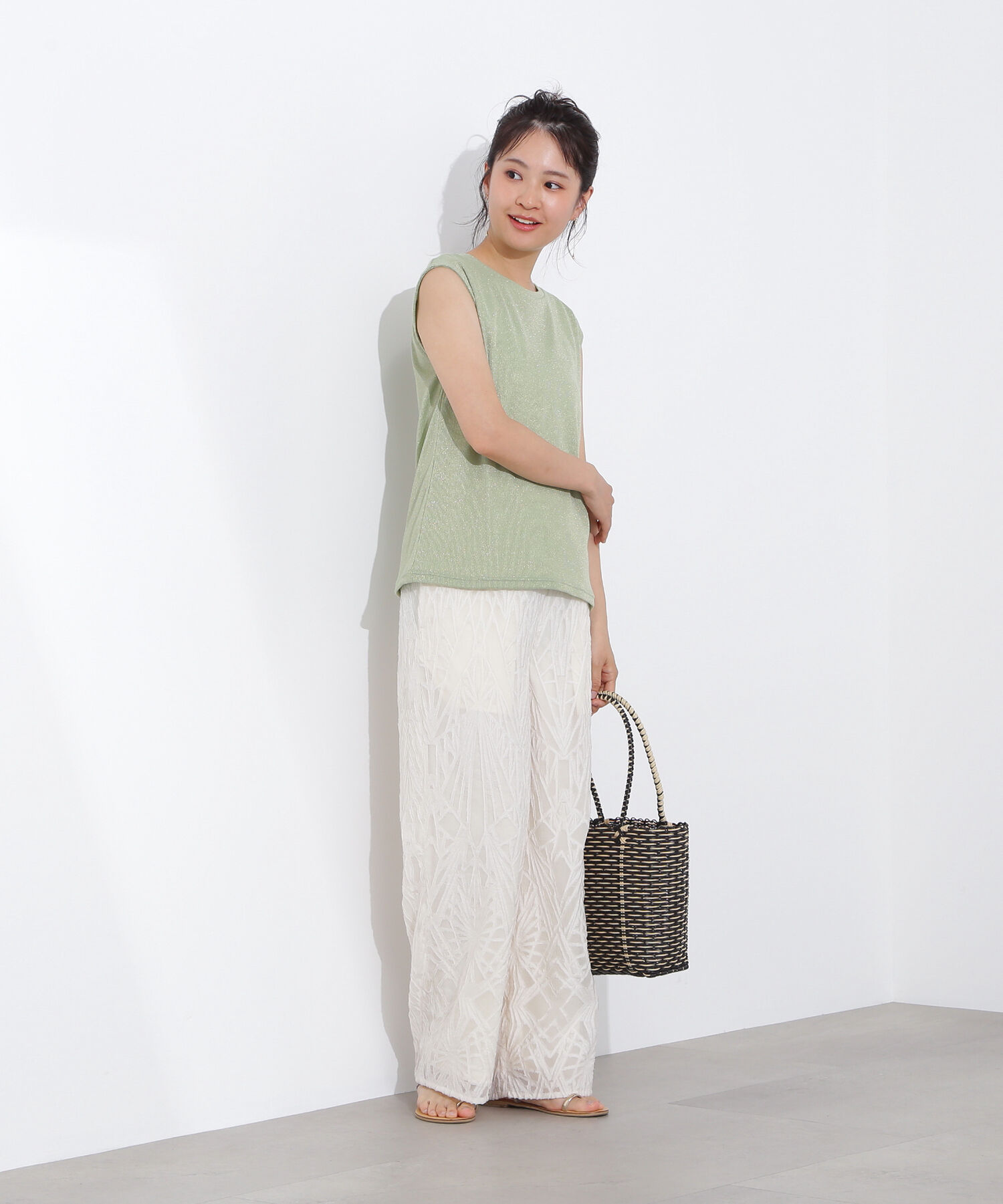  「フレンチスリーブラメカットソー」|Tシャツ・カットソー|