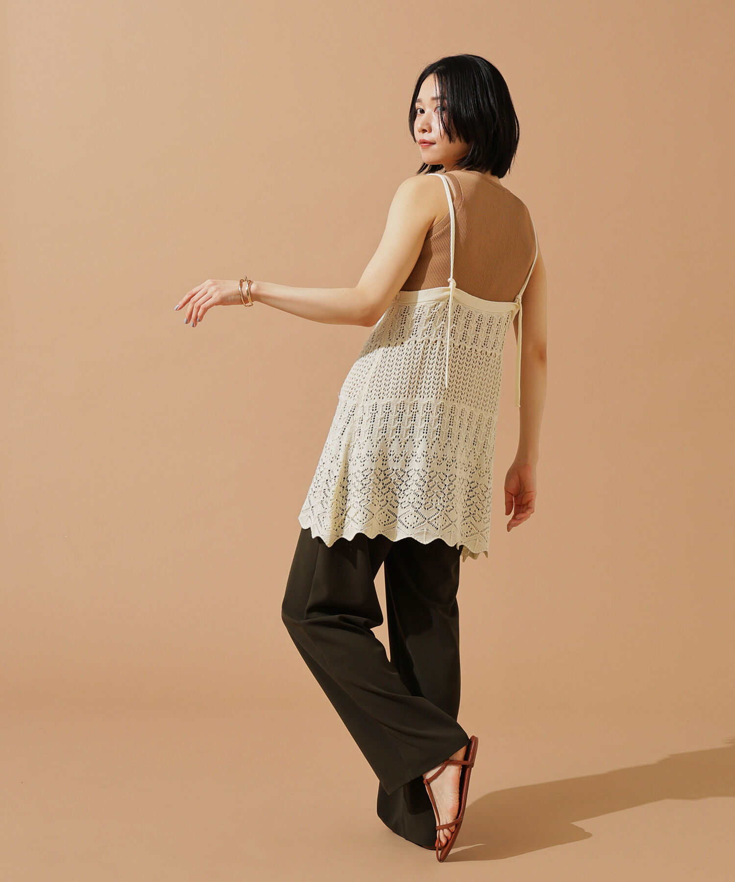  「カギアミ風ニットビスチェ」|ニット・セーター|