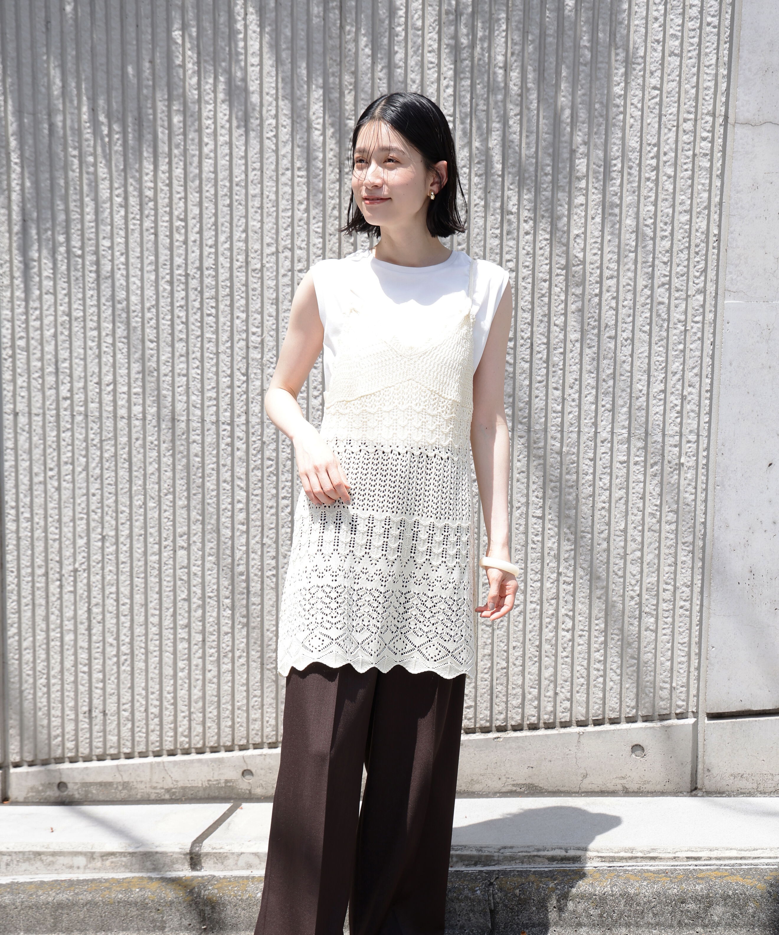  「カギアミ風ニットビスチェ」|ニット・セーター|