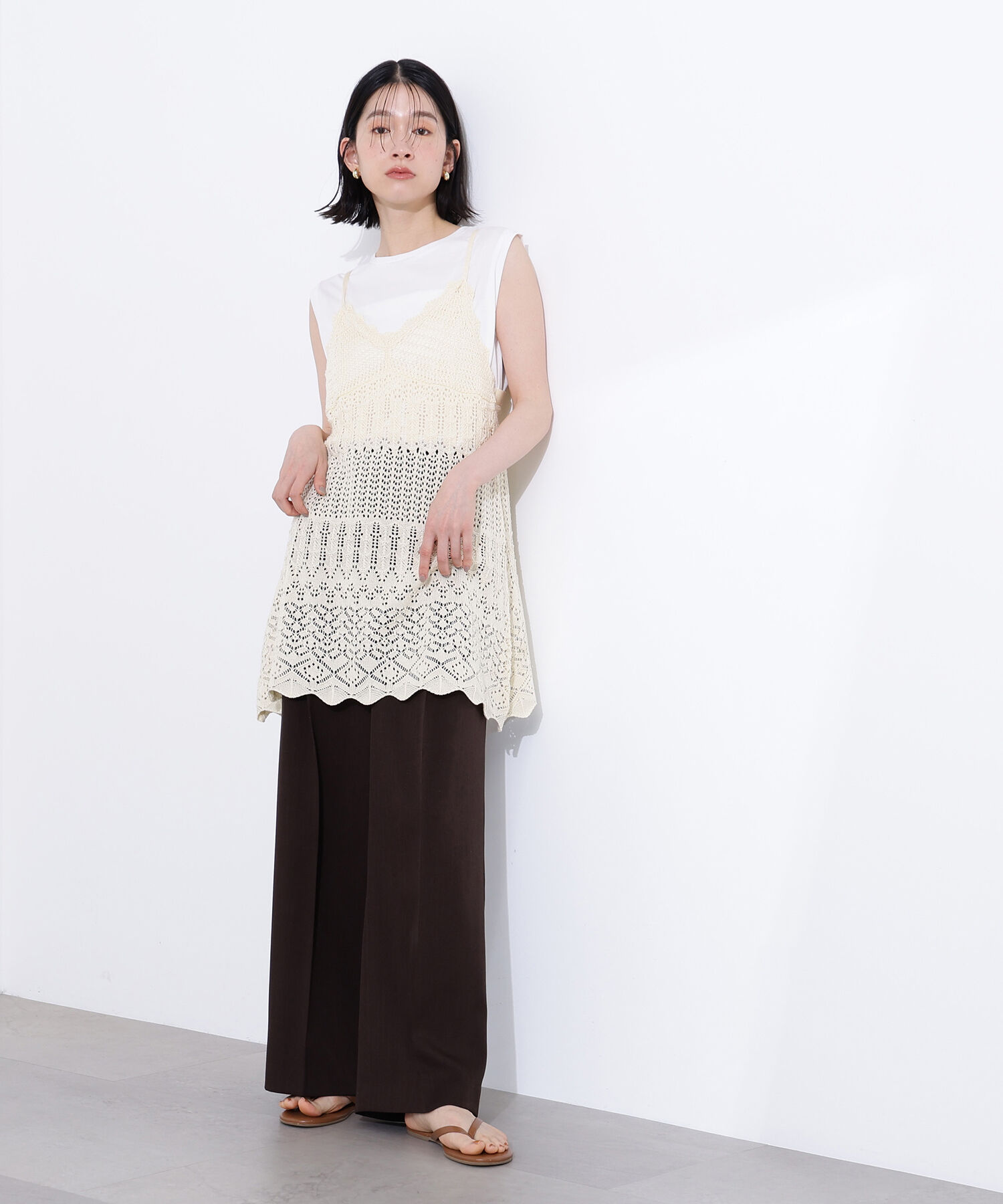  「カギアミ風ニットビスチェ」|ニット・セーター|