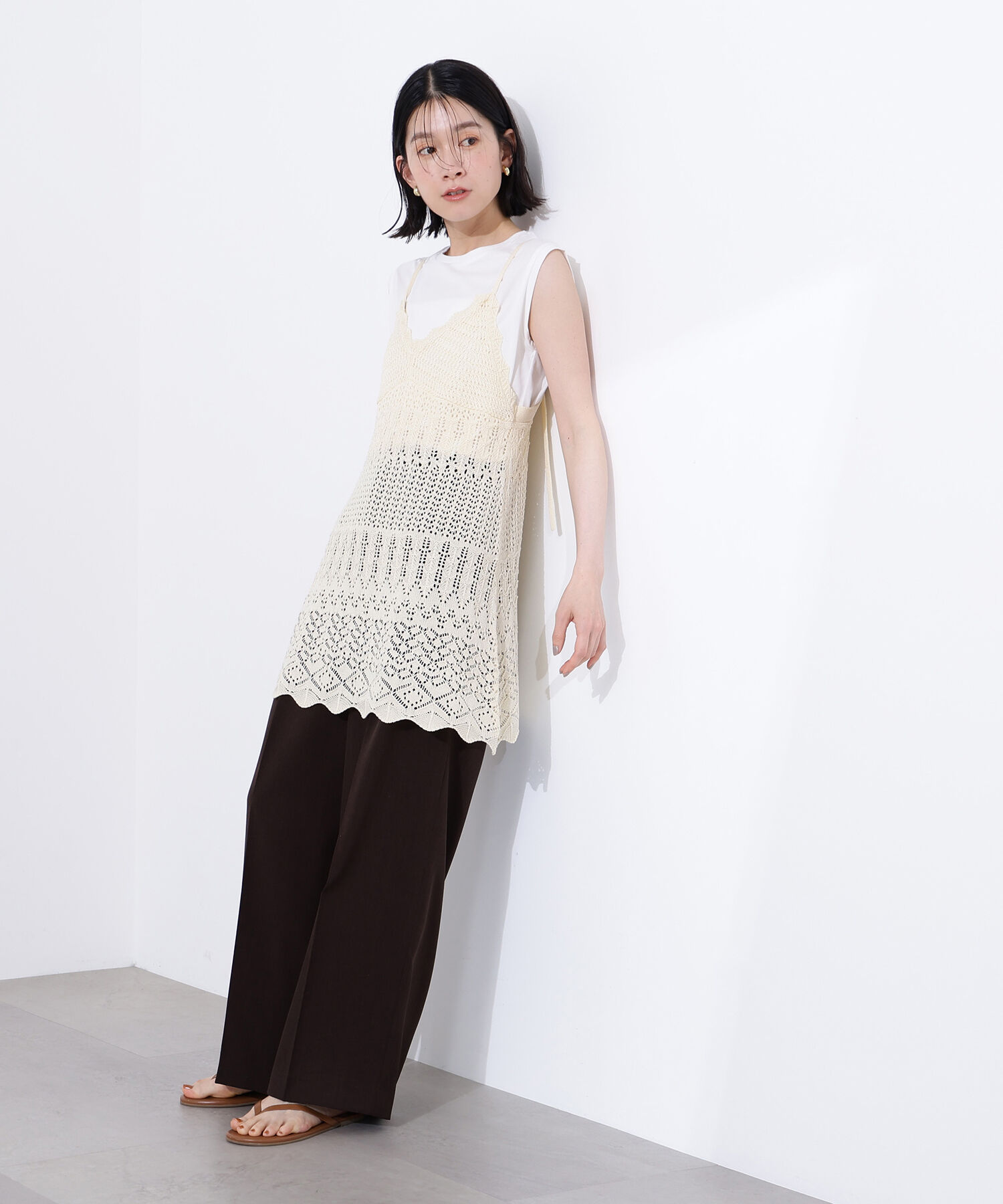  「カギアミ風ニットビスチェ」|ニット・セーター|