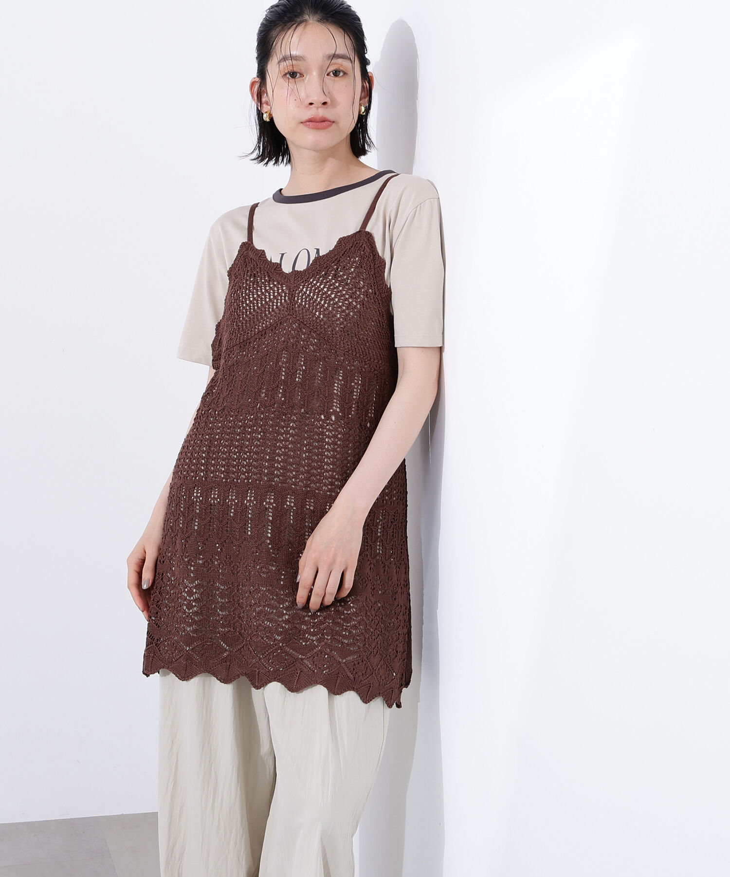  「カギアミ風ニットビスチェ」|ニット・セーター|