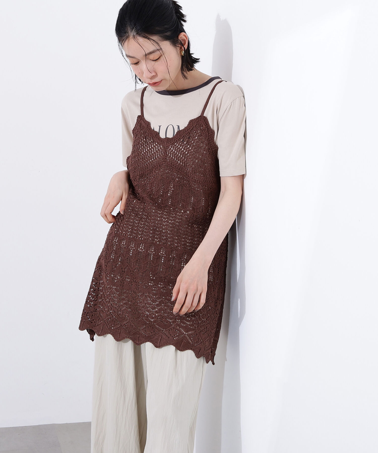  「カギアミ風ニットビスチェ」|ニット・セーター|