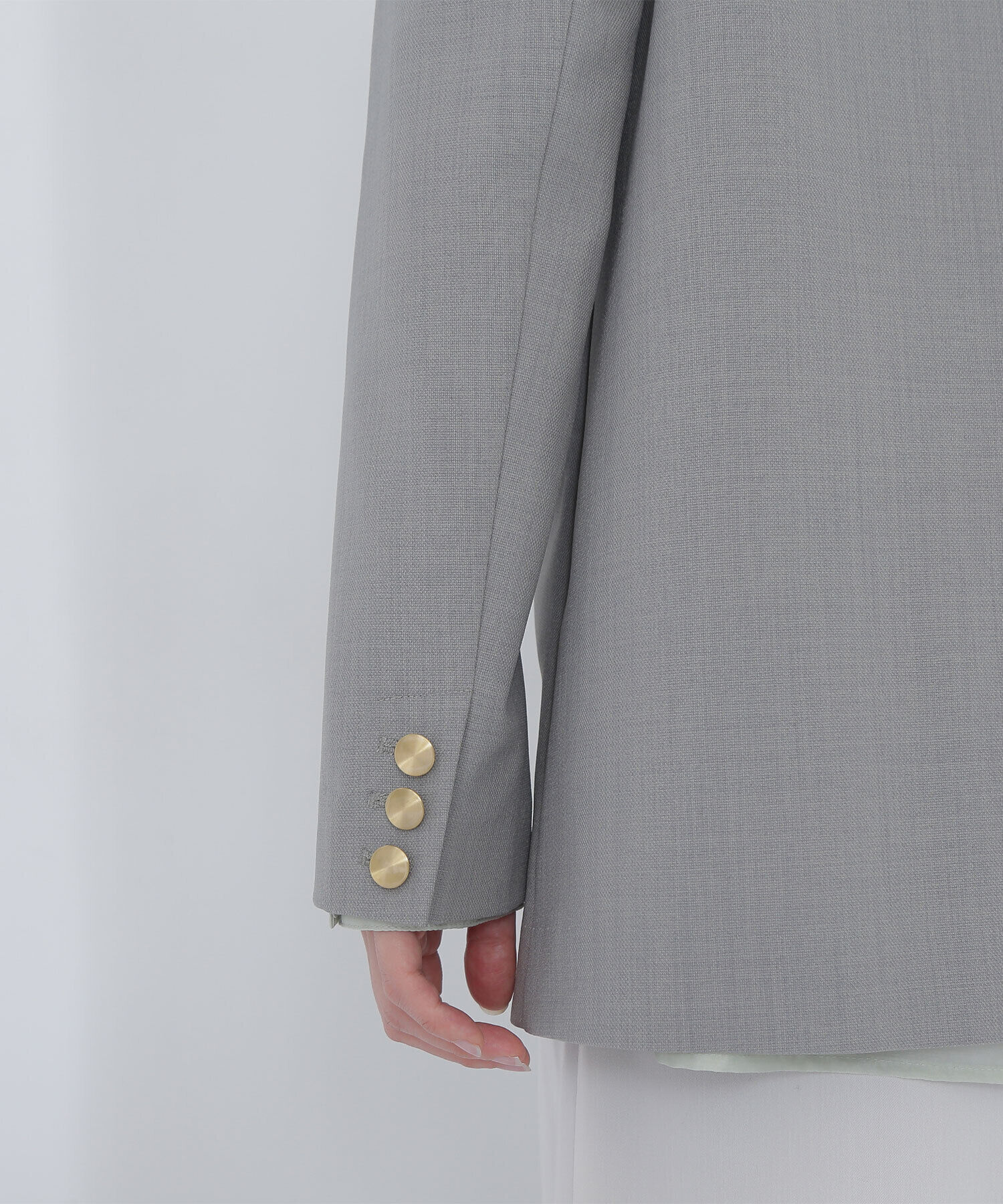  「リネンライクダブルブレストボクシージャケット」|ブルゾン・スタジャン|