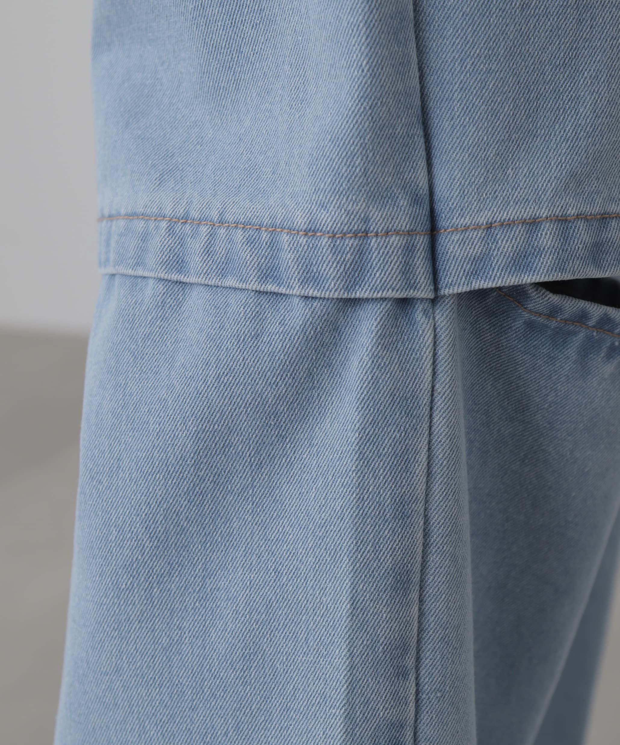  「[低身長サイズ/Sシリーズ]ニーオープンストレートデニムパンツ」|その他|