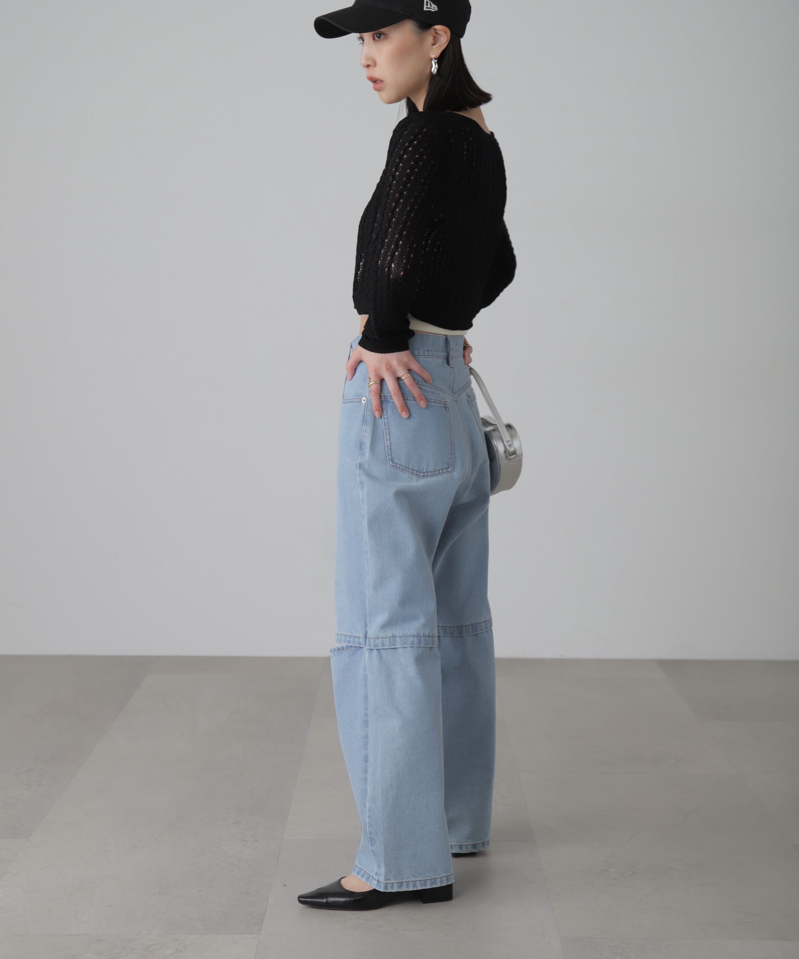  「[低身長サイズ/Sシリーズ]ニーオープンストレートデニムパンツ」|その他|