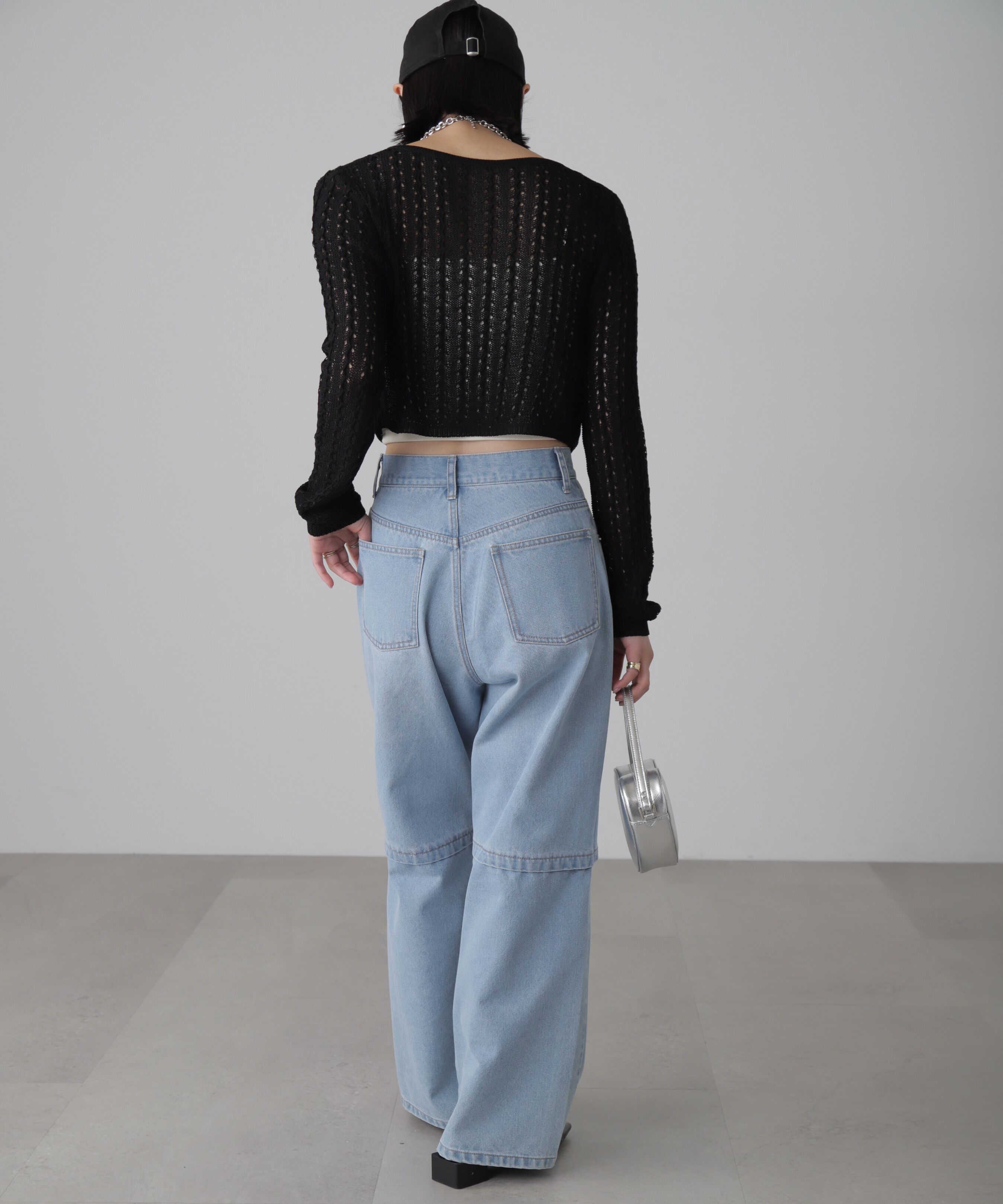  「[低身長サイズ/Sシリーズ]ニーオープンストレートデニムパンツ」|その他|