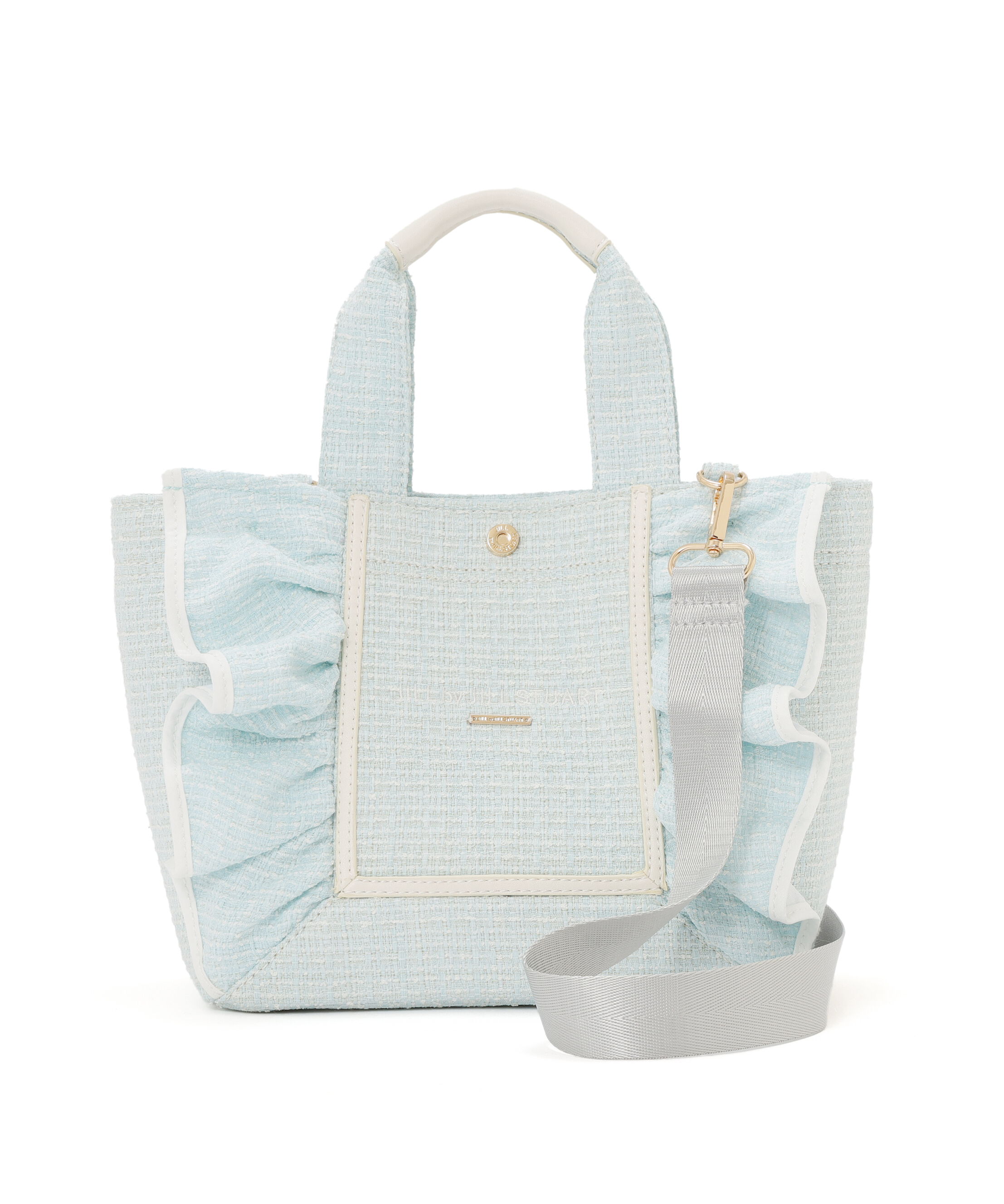  「パステルツイードフレームフリルトートバッグ」|その他|