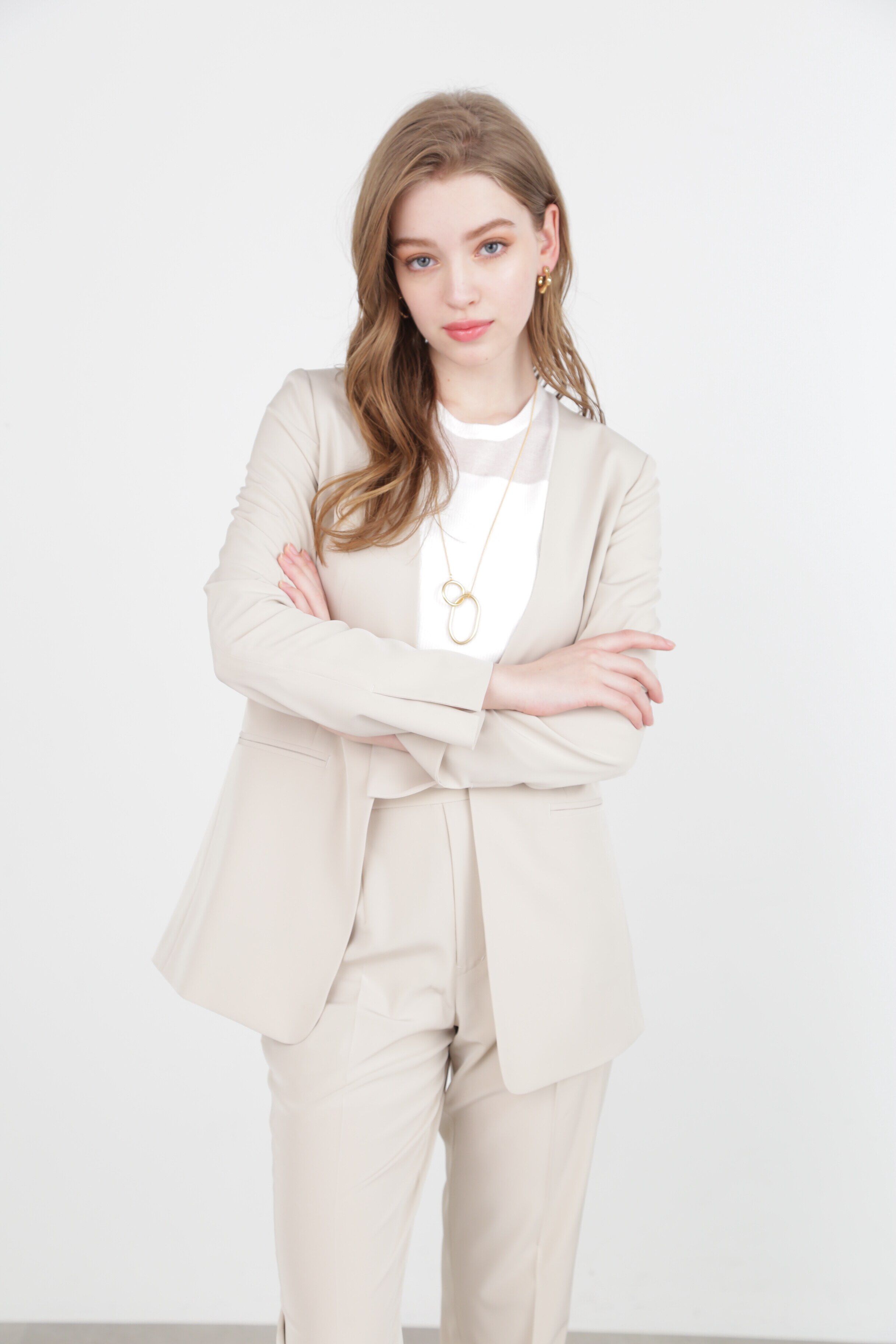  「◆ノーカラーフロントホックジャケット」|その他|