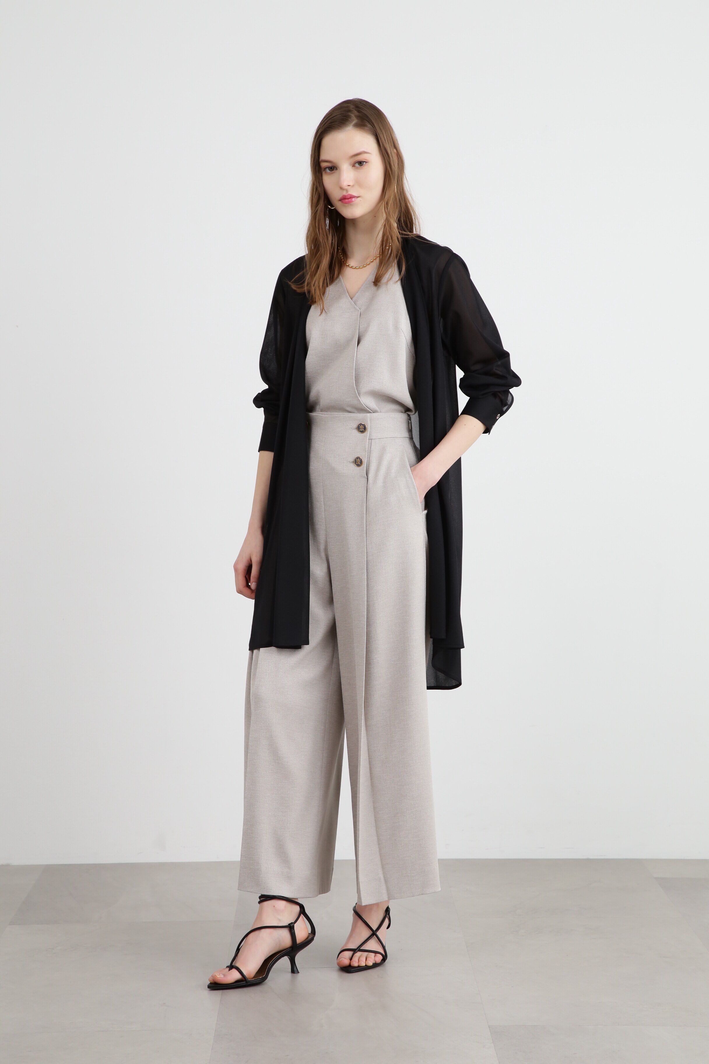  「◆スラブツイルセットアップブラウス」|シャツ・ブラウス|