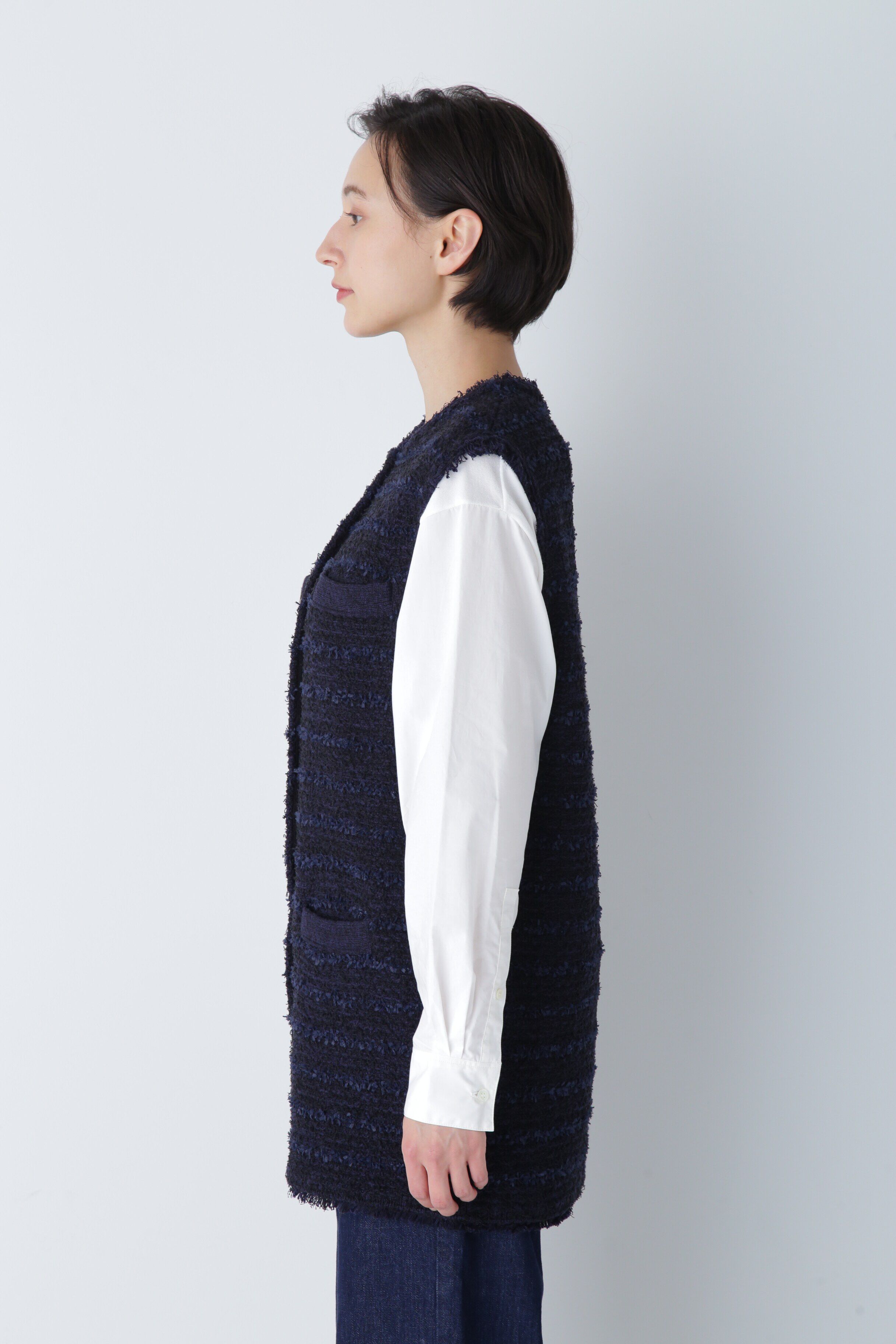  「◆ミックスツイードニットジレ」|ニット・セーター|