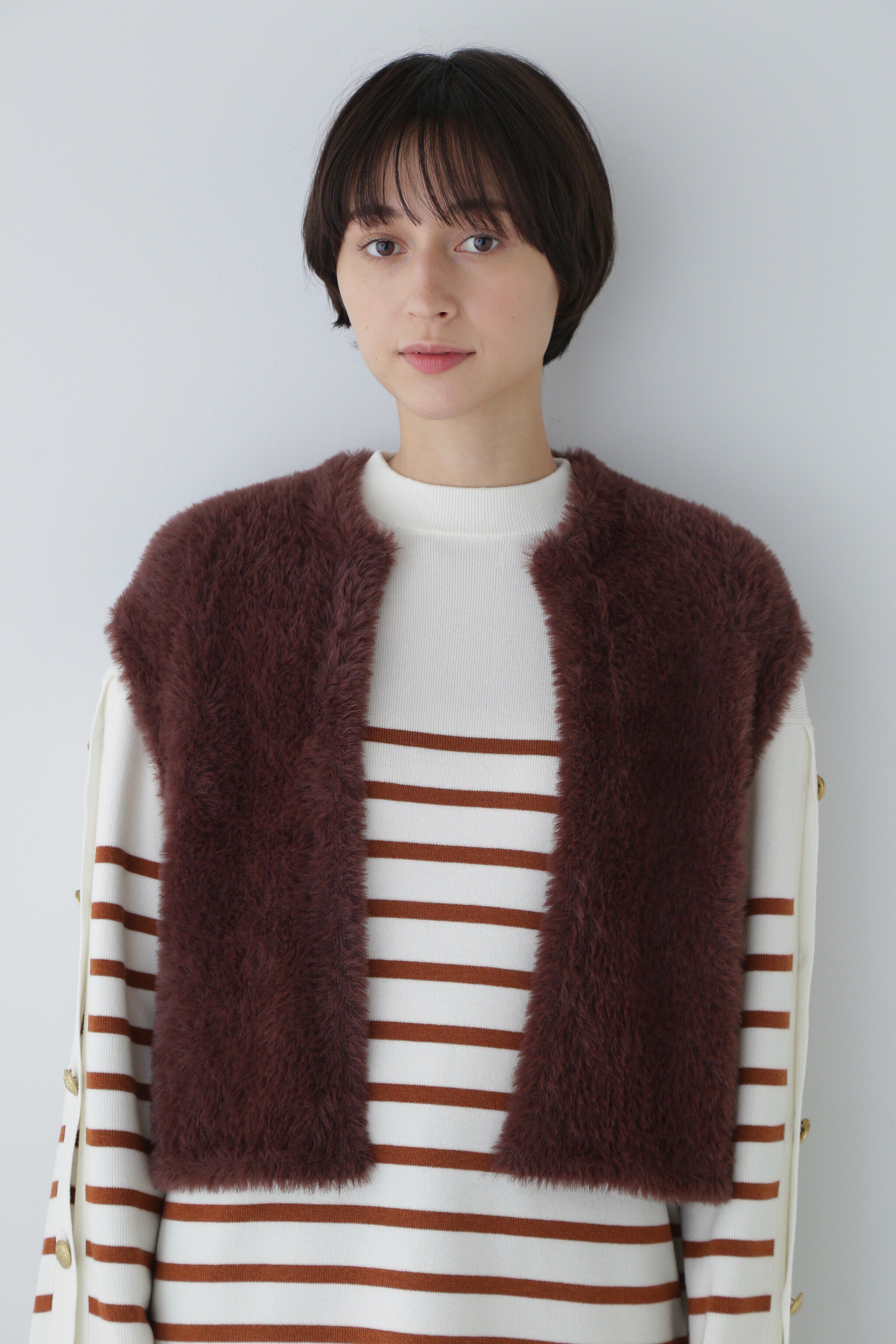  「◆フェイクファーベスト」|ニット・セーター|