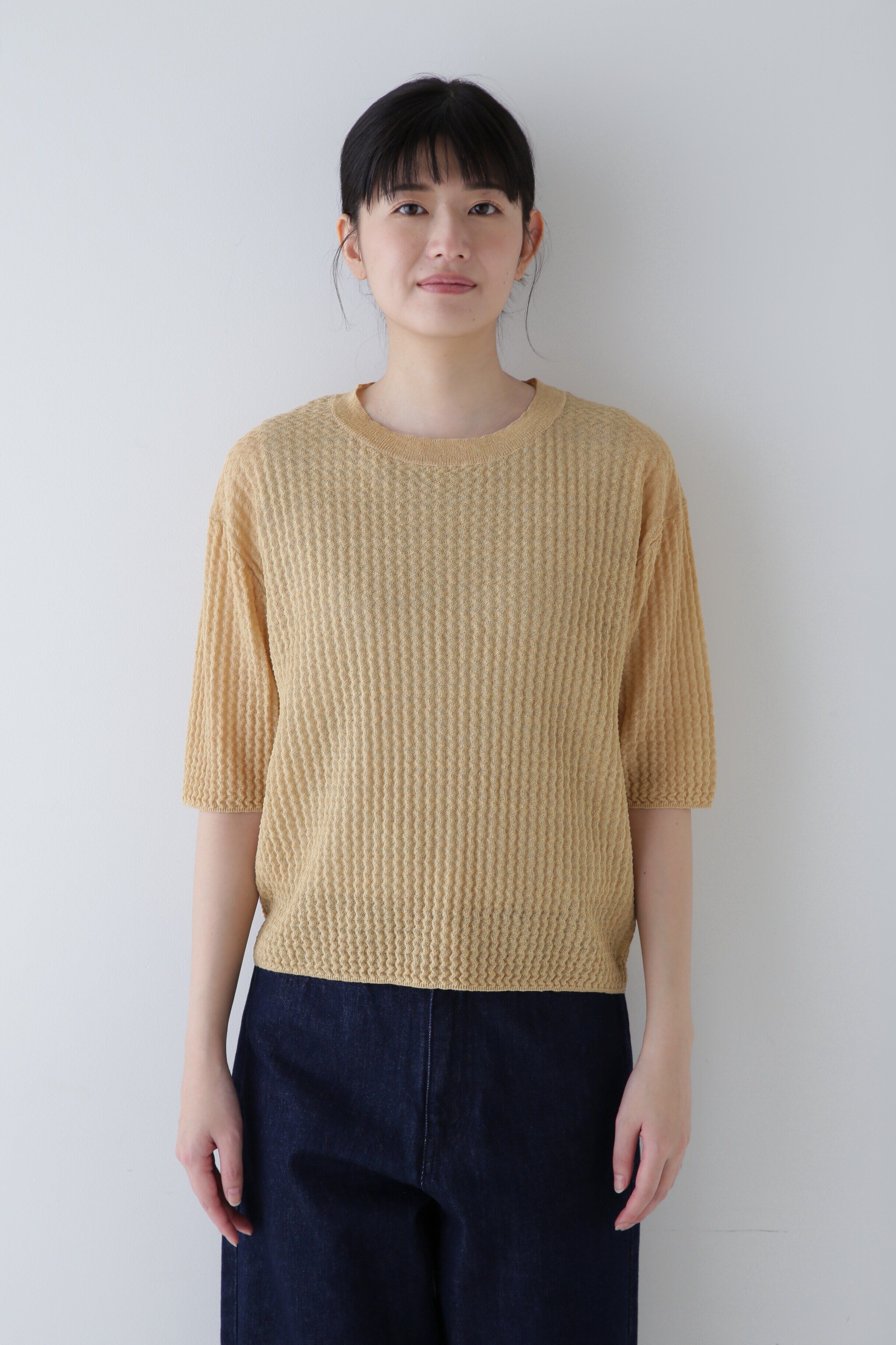  「◆ウエーブニットＴシャツ」|ニット・セーター|